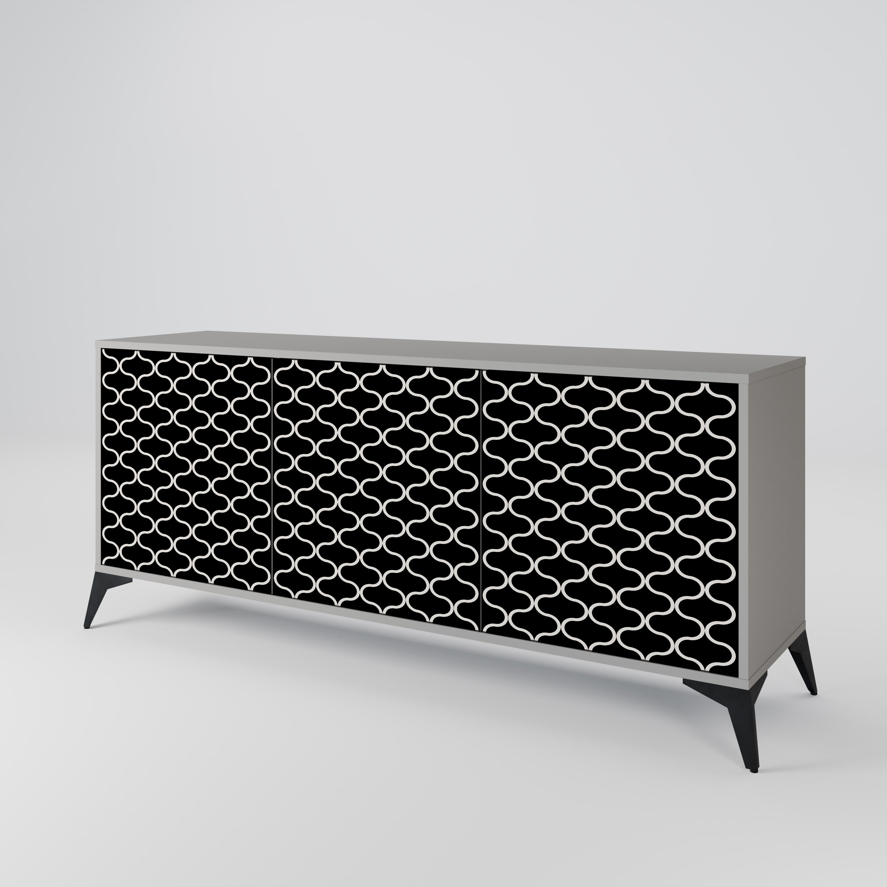 TESSELATED BLACKNESS Komoda 3-drzwiowa korpus Szary