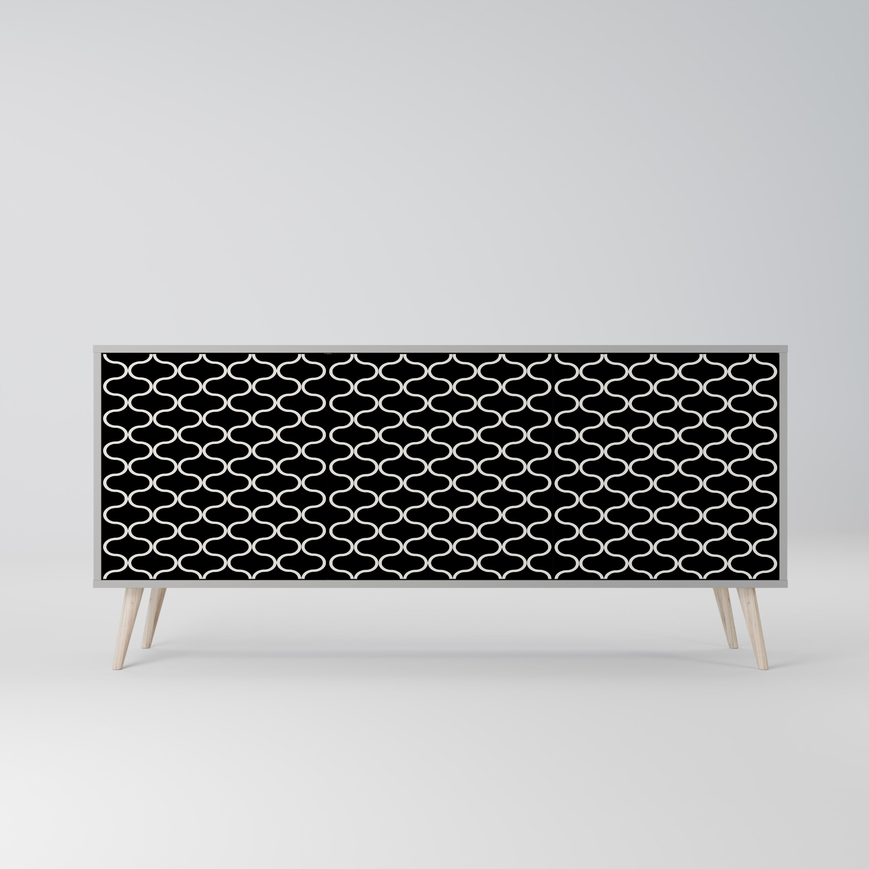 TESSELATED BLACKNESS Komoda 3-drzwiowa korpus Szary