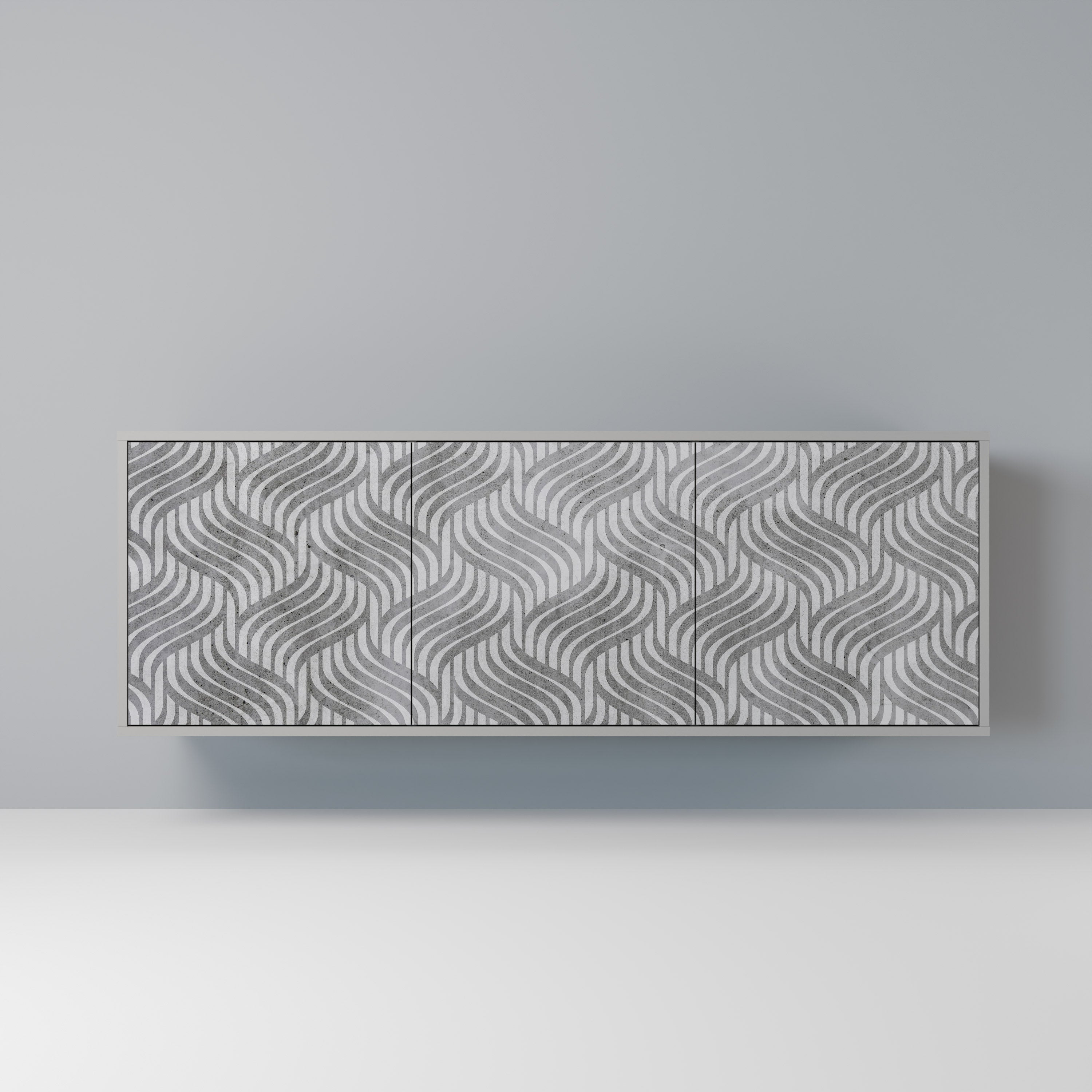 CONCRETE MOVEMENT Komoda 3-drzwiowa korpus Szary