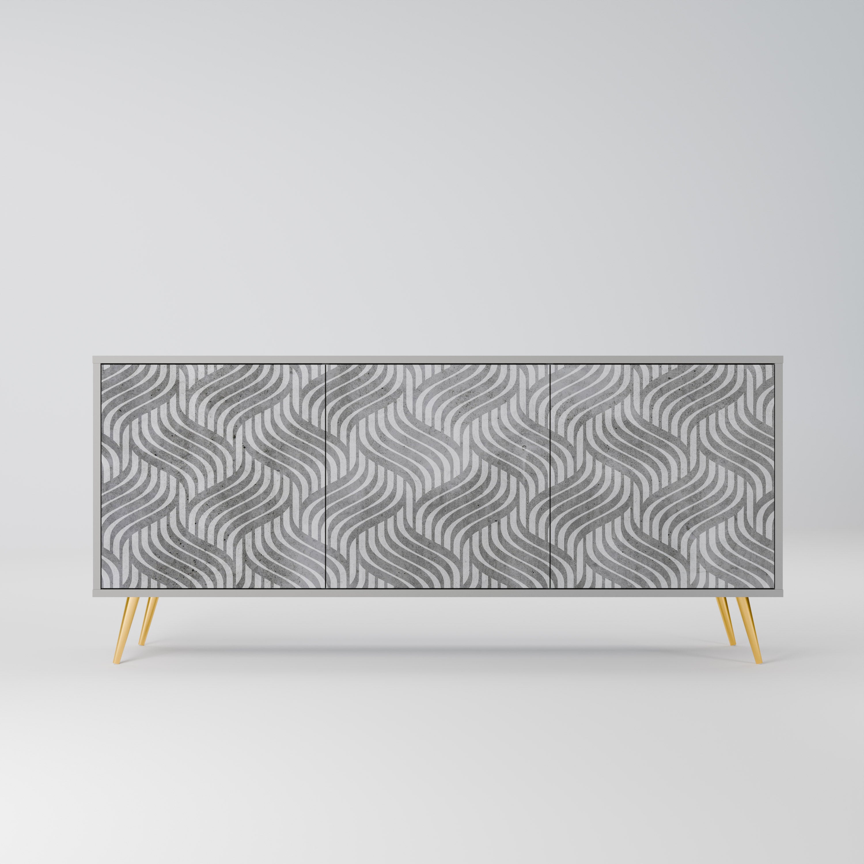 CONCRETE MOVEMENT Komoda 3-drzwiowa korpus Szary