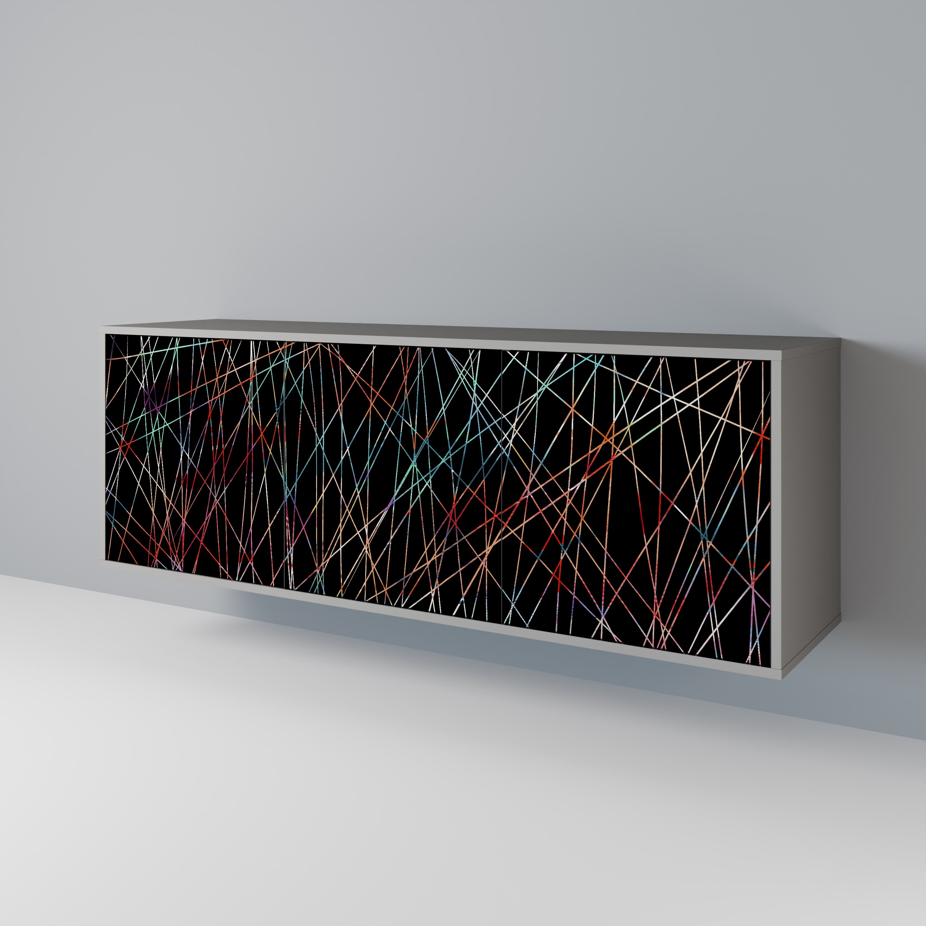 LUMINOUS SNARE Komoda 3-drzwiowa korpus Szary