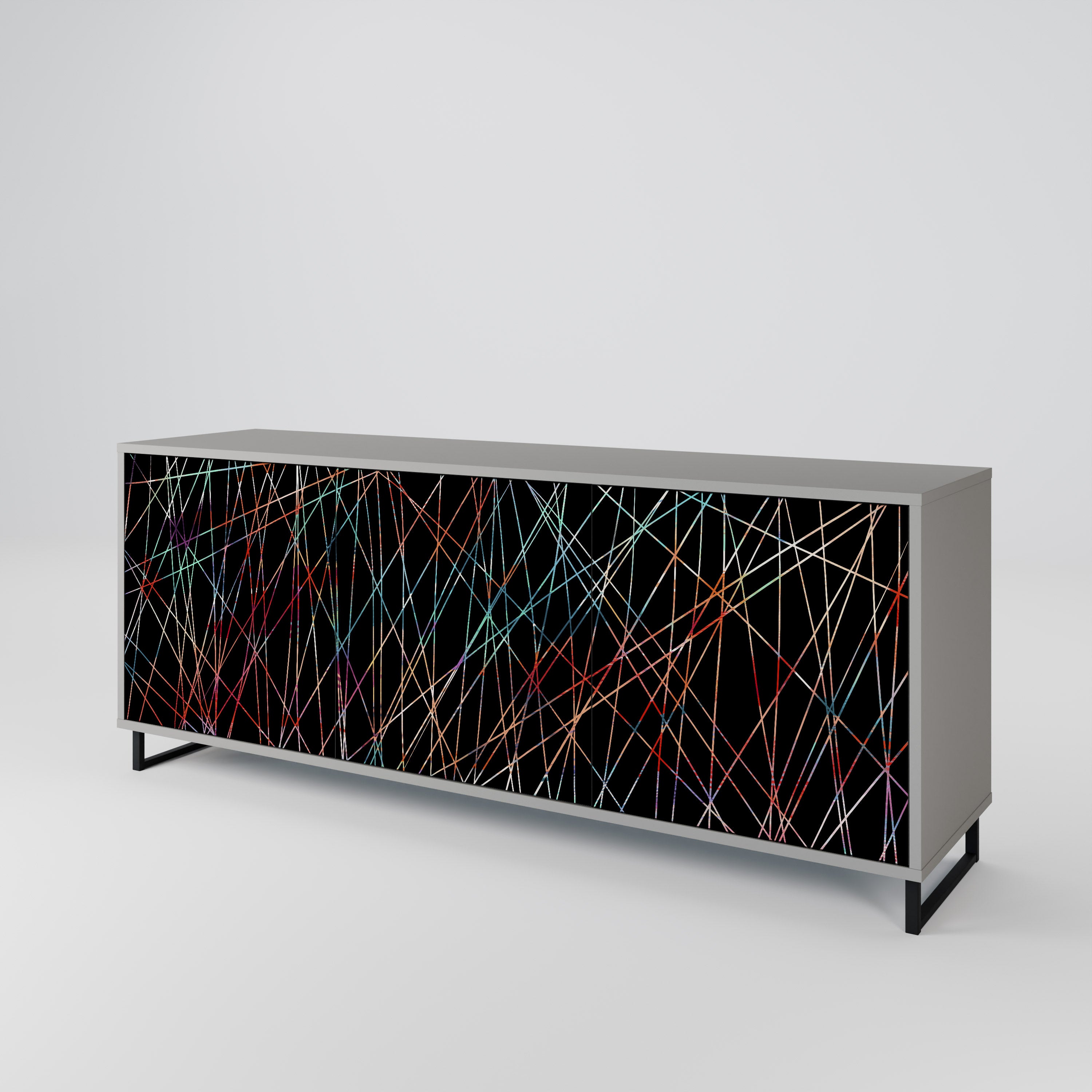 LUMINOUS SNARE Komoda 3-drzwiowa korpus Szary