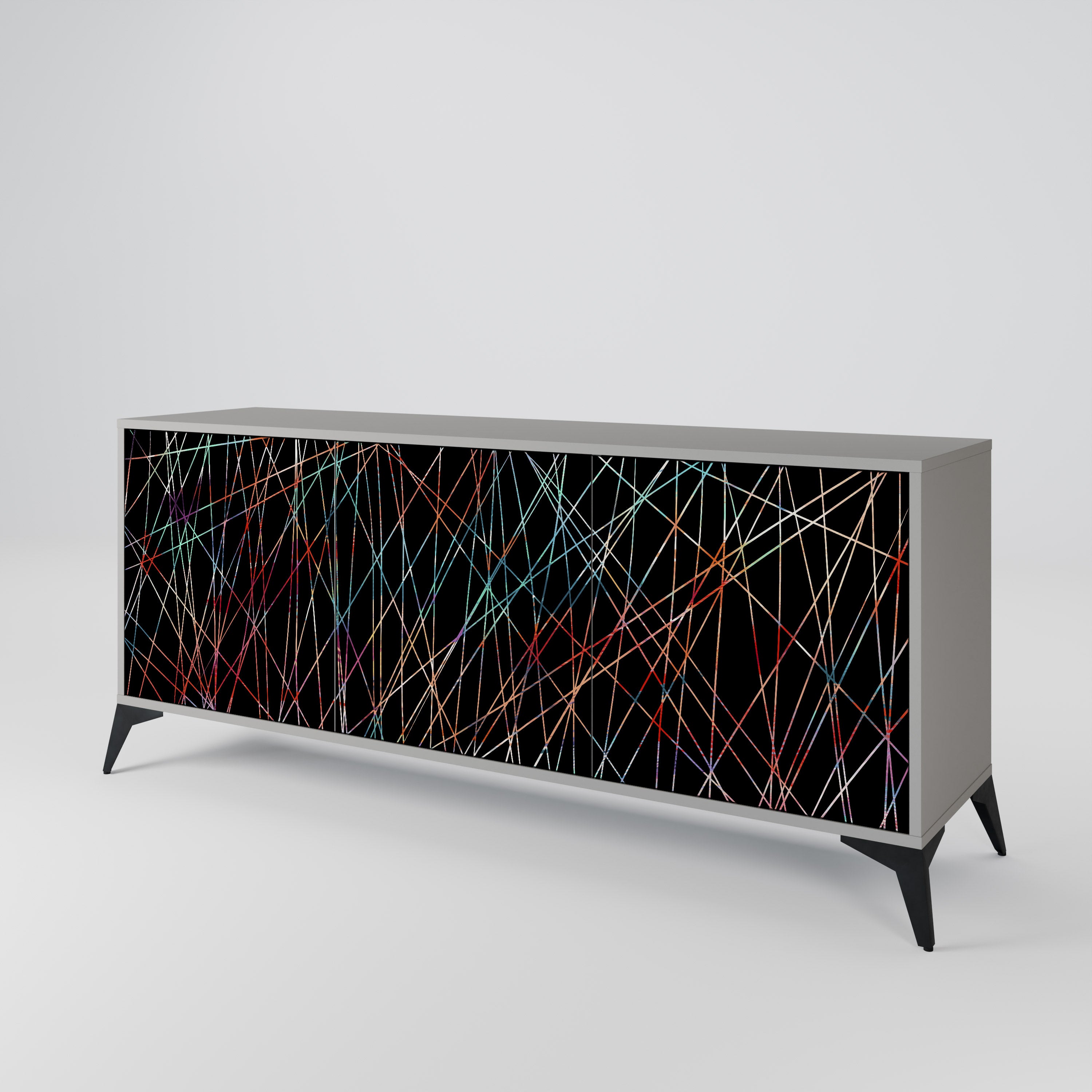 LUMINOUS SNARE Komoda 3-drzwiowa korpus Szary