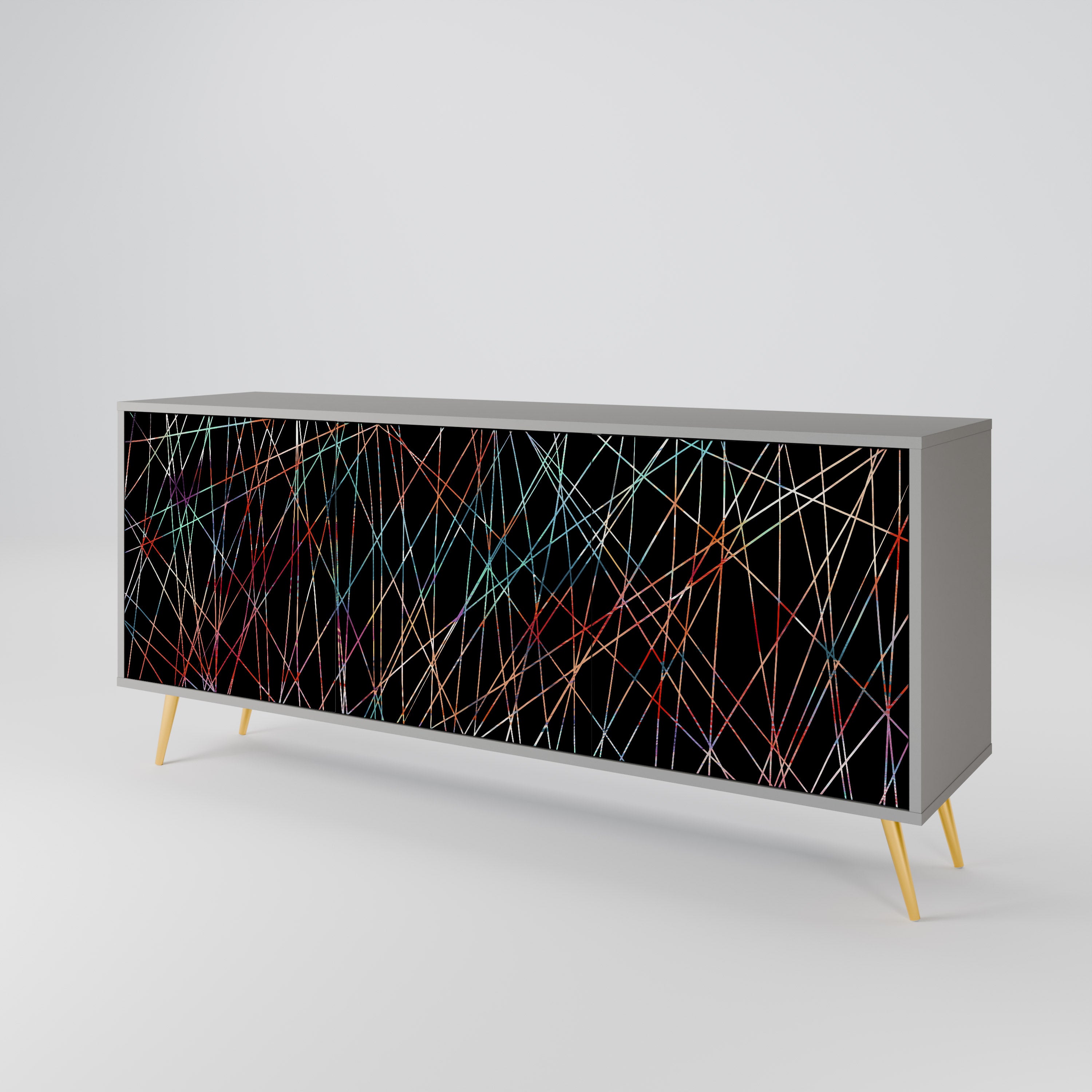 LUMINOUS SNARE Komoda 3-drzwiowa korpus Szary