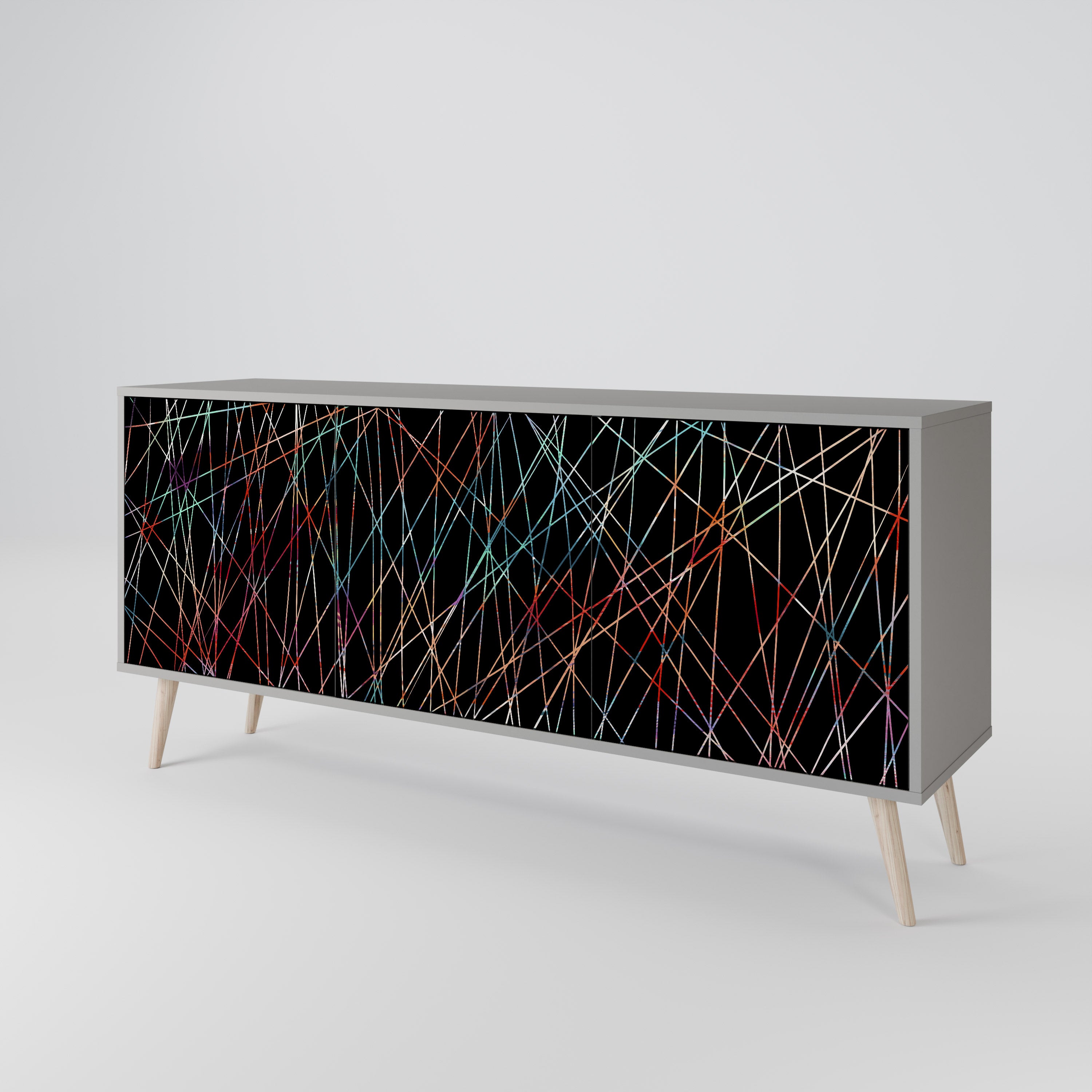 LUMINOUS SNARE Komoda 3-drzwiowa korpus Szary