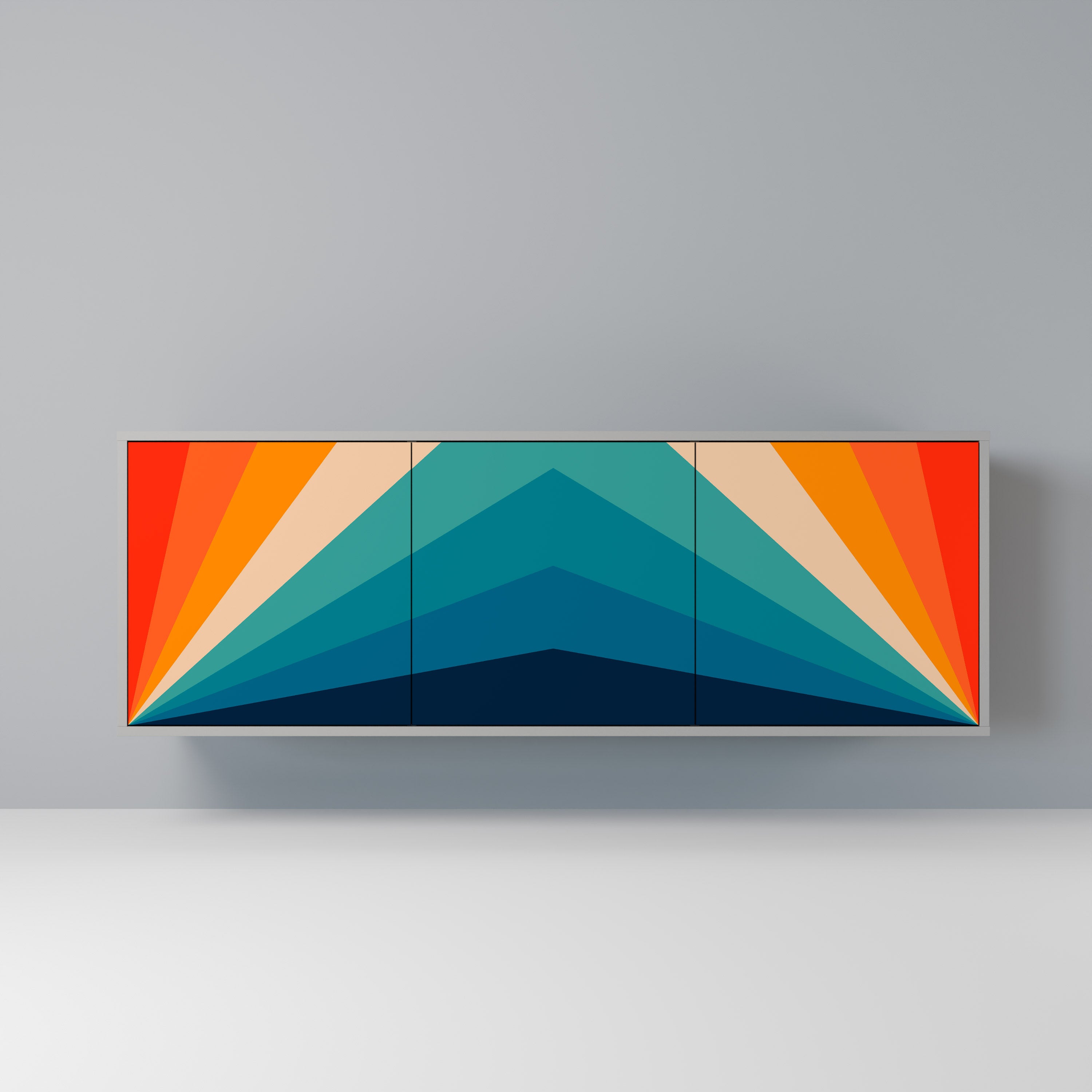 PRISM CONCUSSION Komoda 3-drzwiowa korpus Szary
