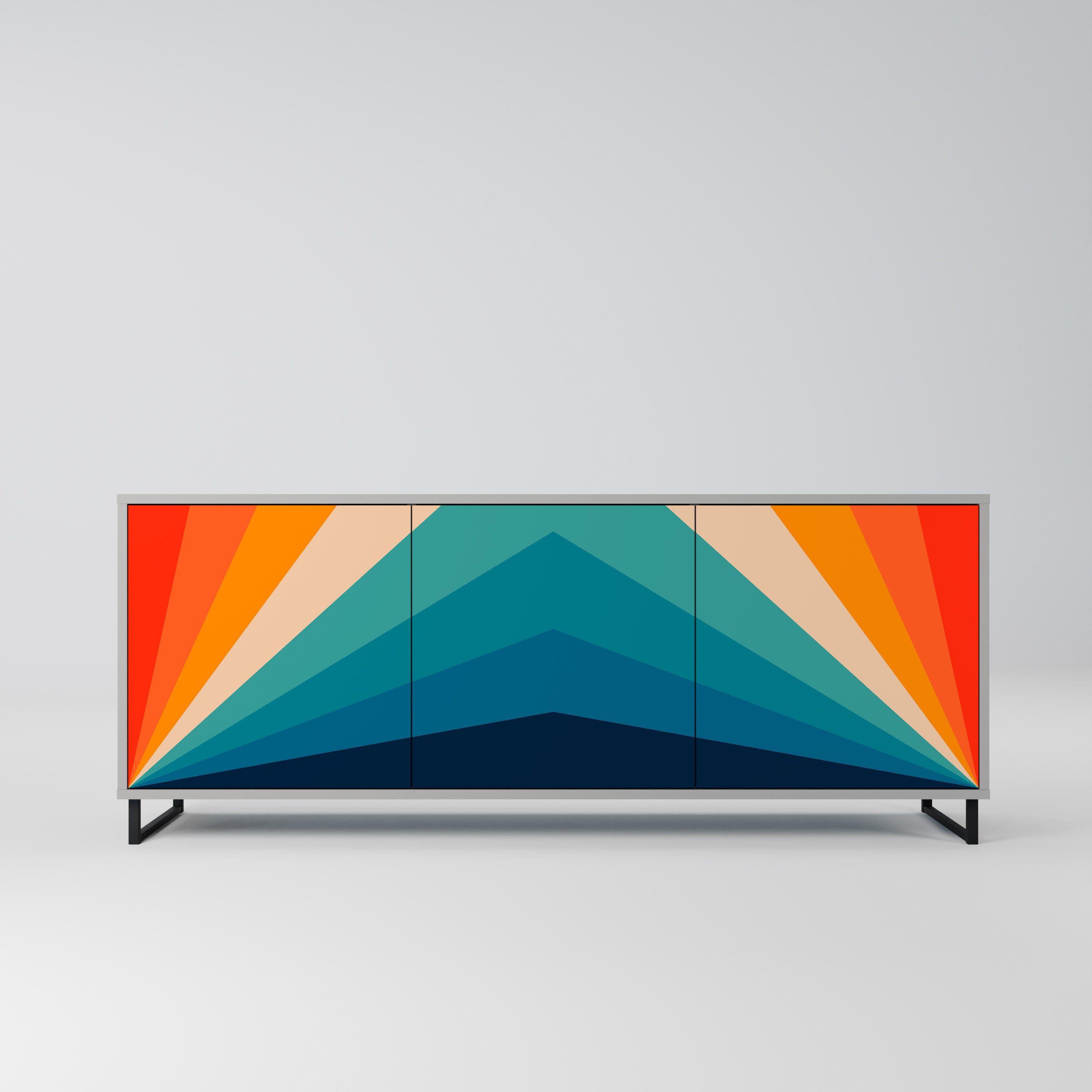 PRISM CONCUSSION Komoda 3-drzwiowa korpus Szary
