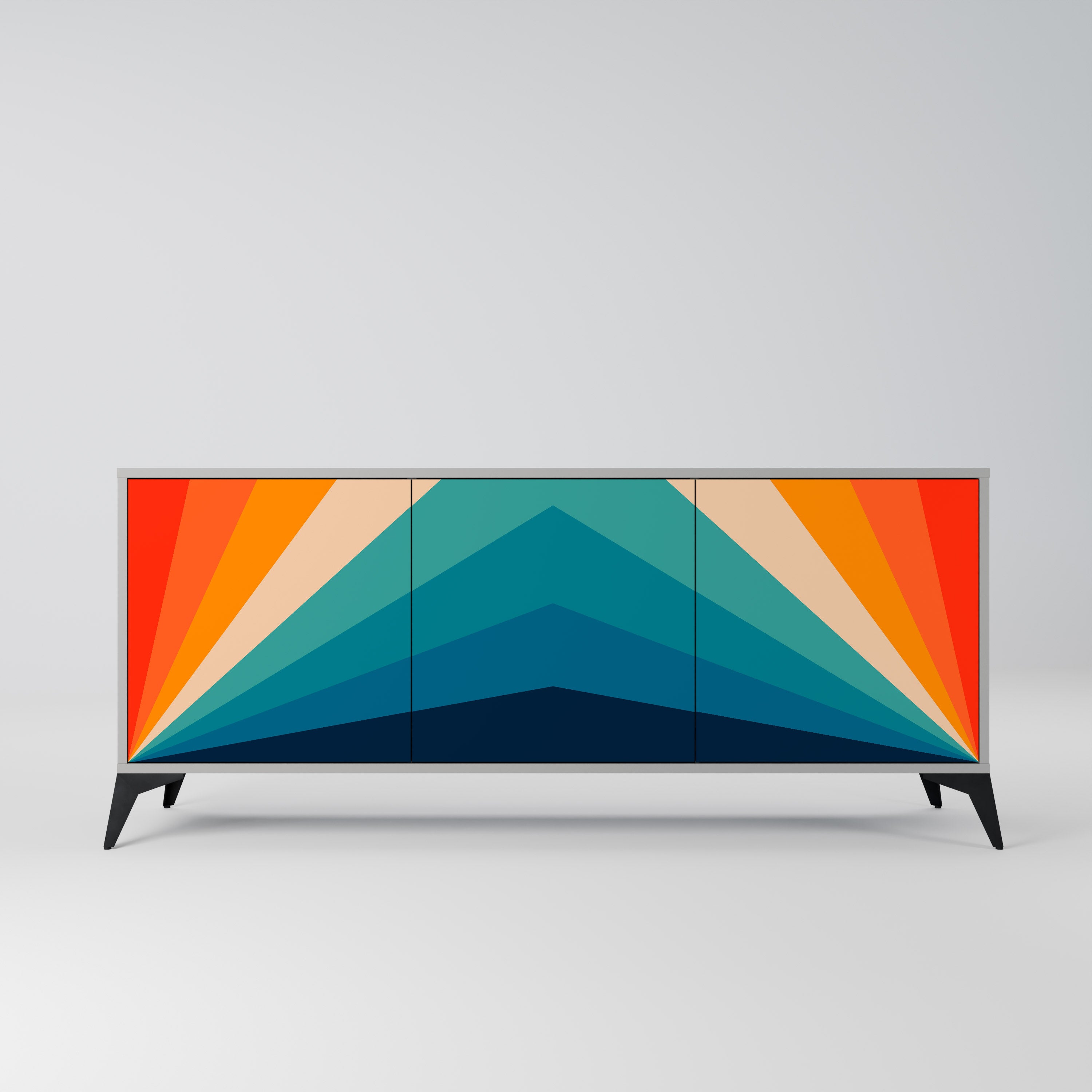PRISM CONCUSSION Komoda 3-drzwiowa korpus Szary