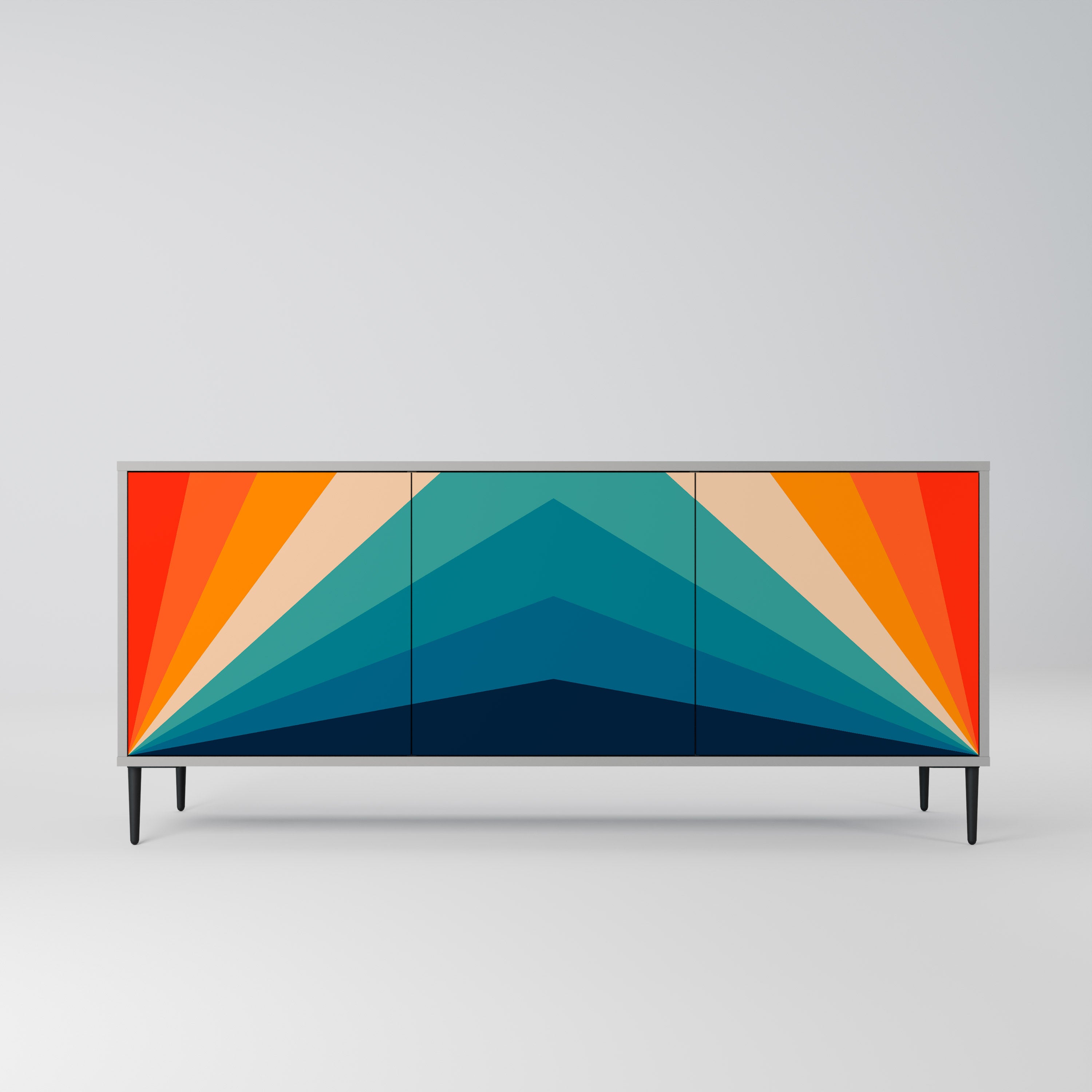 PRISM CONCUSSION Komoda 3-drzwiowa korpus Szary