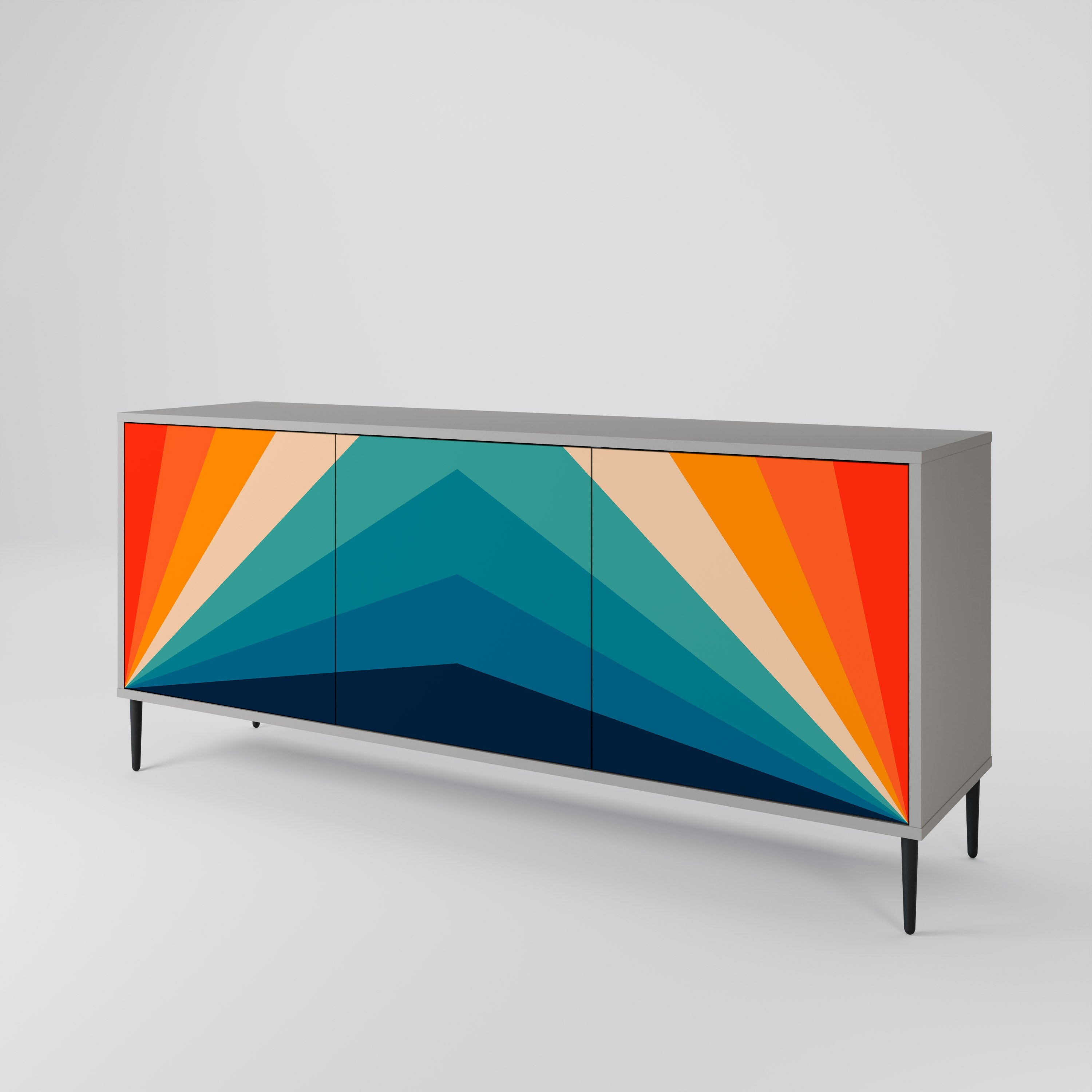 PRISM CONCUSSION Komoda 3-drzwiowa korpus Szary