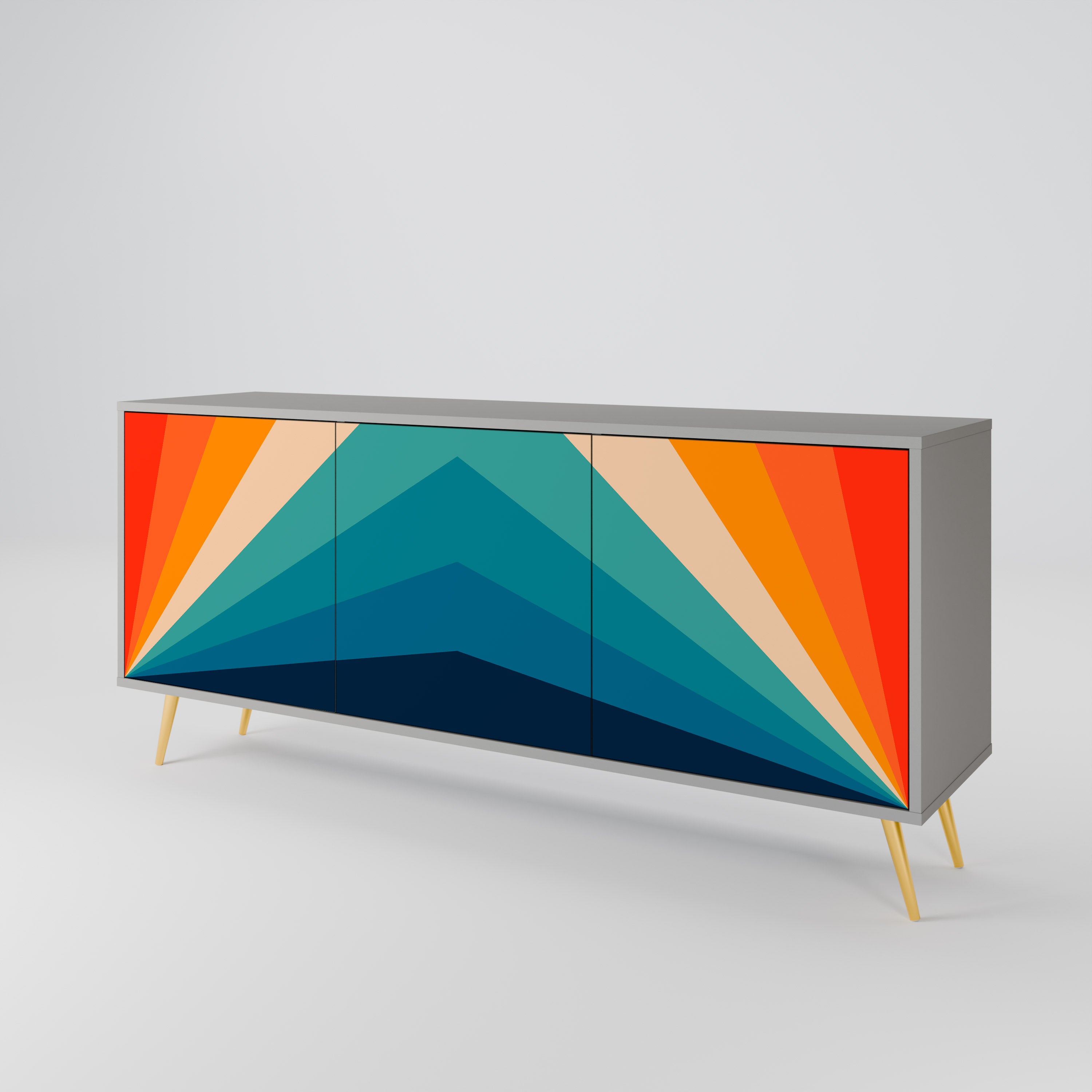 PRISM CONCUSSION Komoda 3-drzwiowa korpus Szary