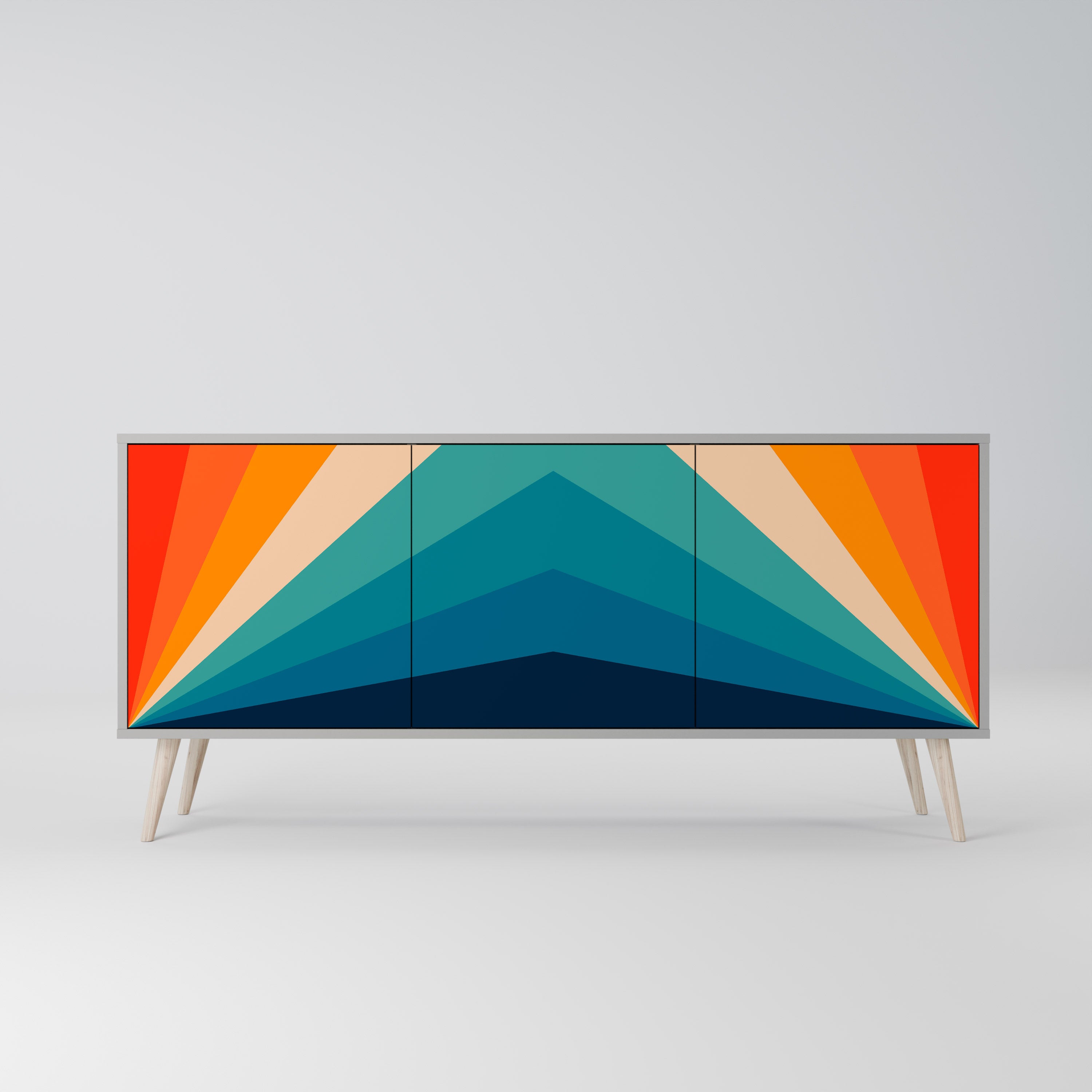 PRISM CONCUSSION Komoda 3-drzwiowa korpus Szary