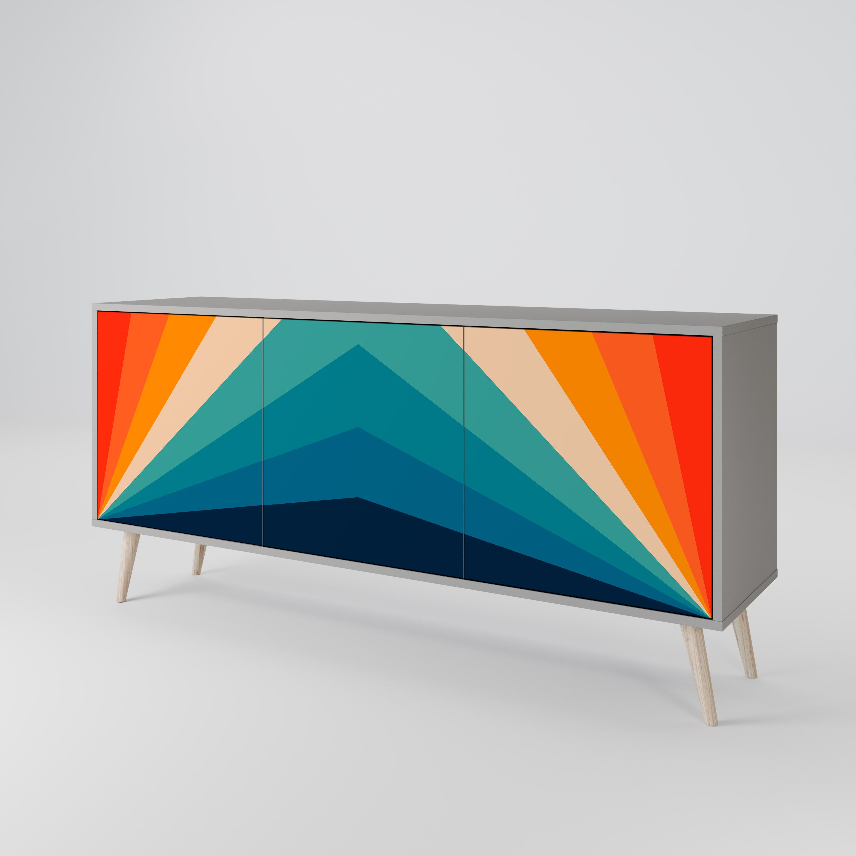 PRISM CONCUSSION Komoda 3-drzwiowa korpus Szary