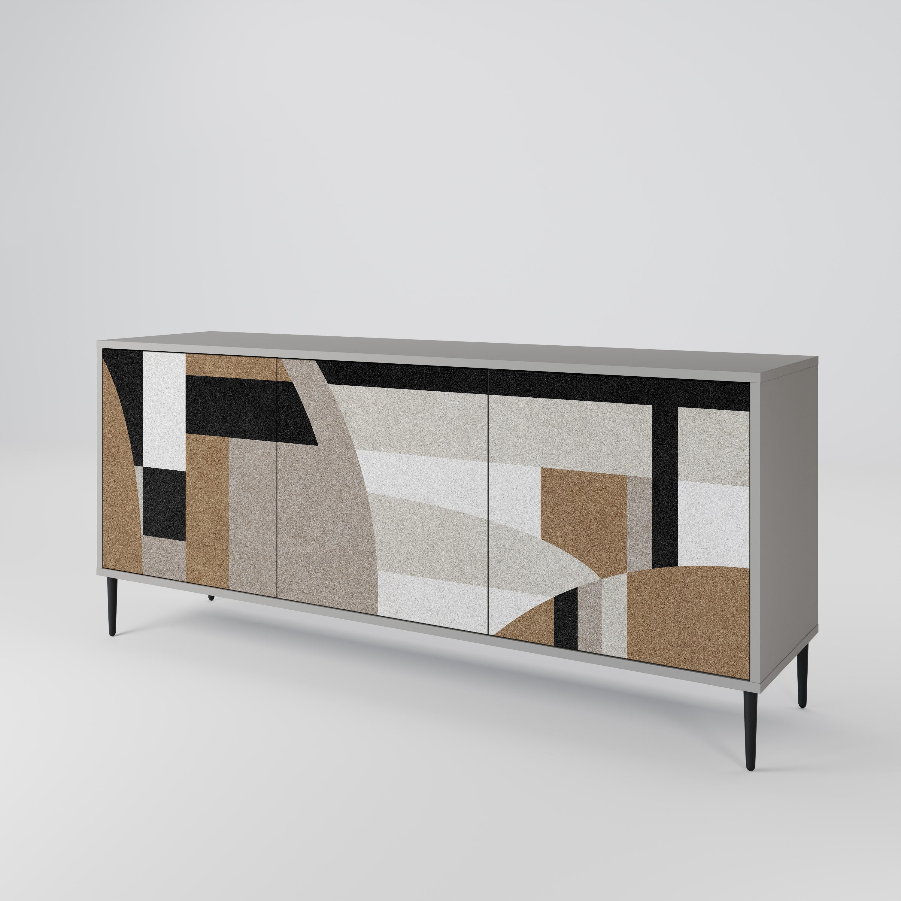 DELICATE MEMENTO Komoda 3-drzwiowa korpus Szary