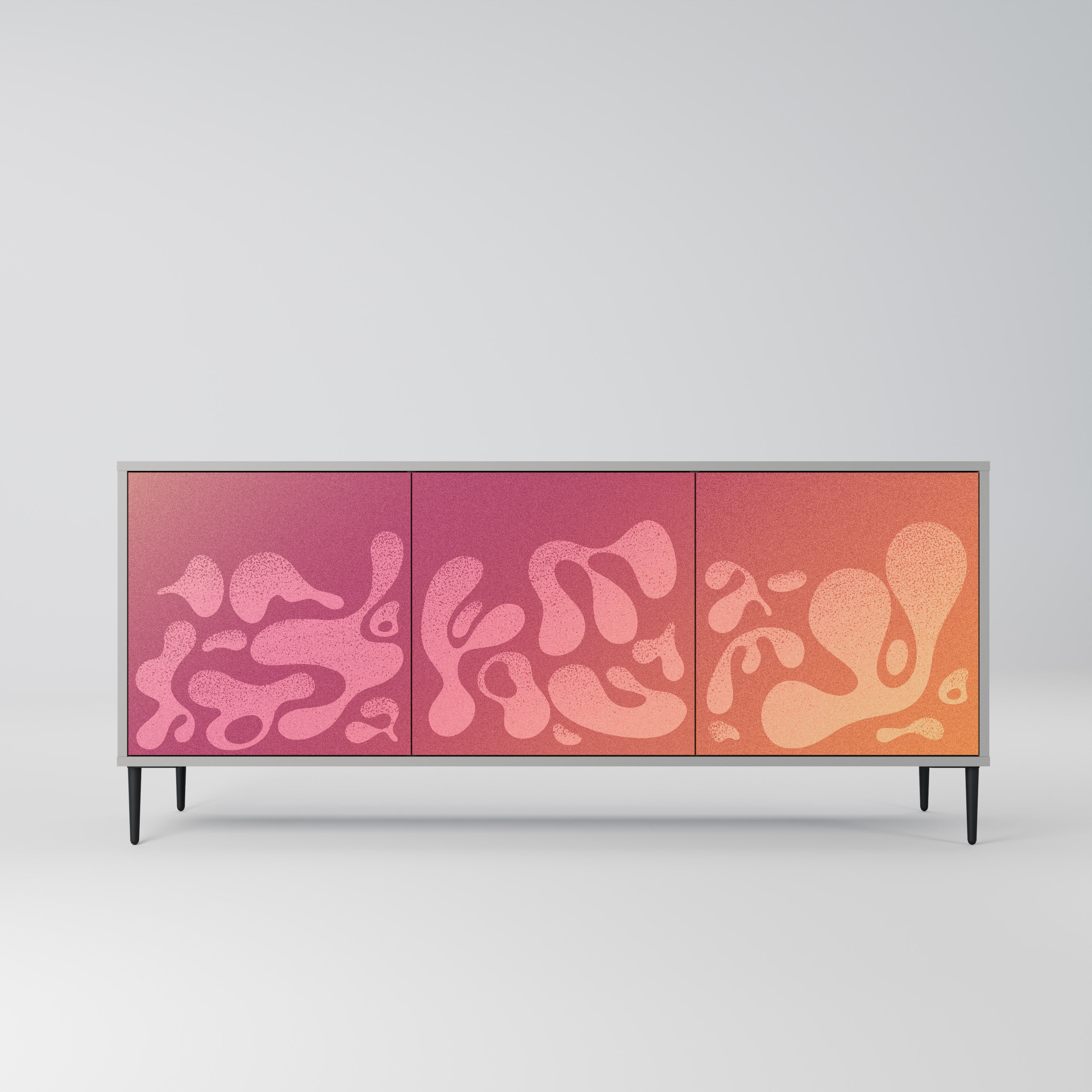 IRREGULAR PINK Komoda 3-drzwiowa korpus Szary