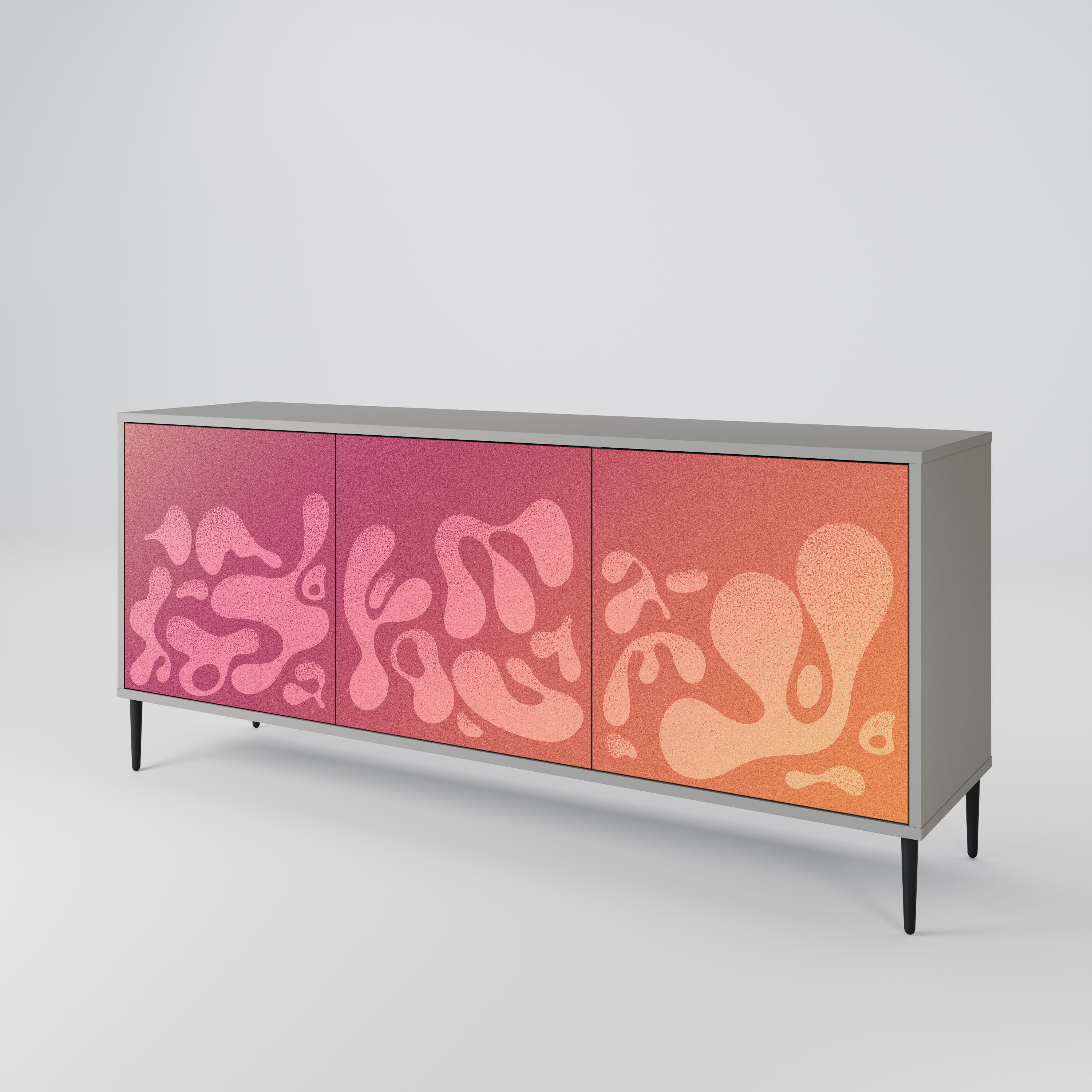 IRREGULAR PINK Komoda 3-drzwiowa korpus Szary