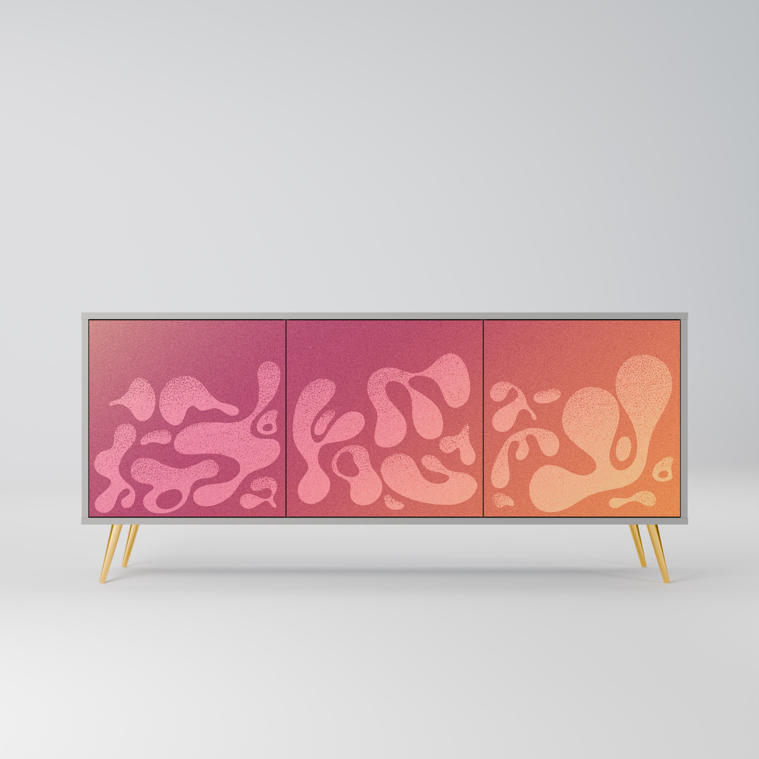 IRREGULAR PINK Komoda 3-drzwiowa korpus Szary