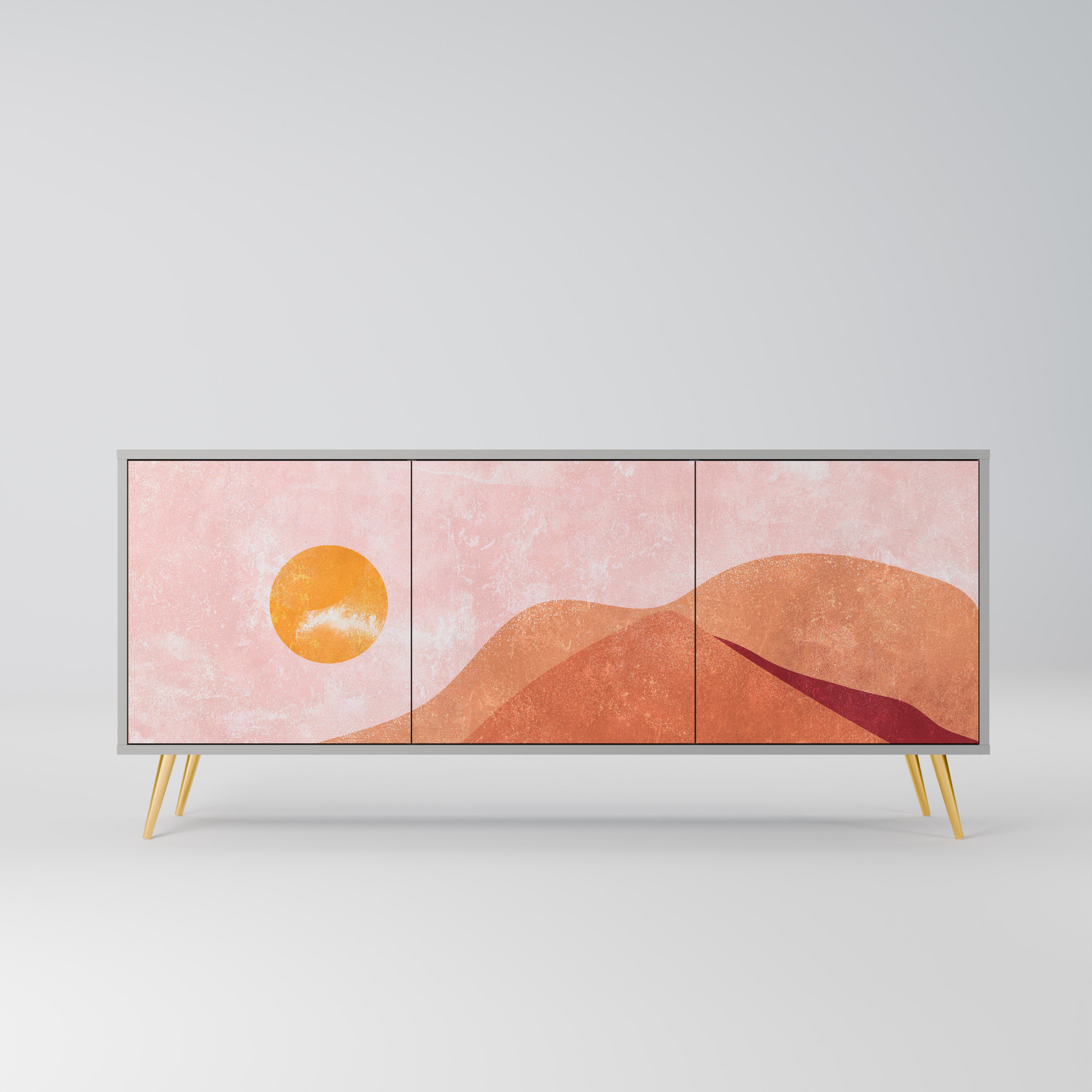 LUMINOUS SUNLIGHT Komoda 3-drzwiowa korpus Szary