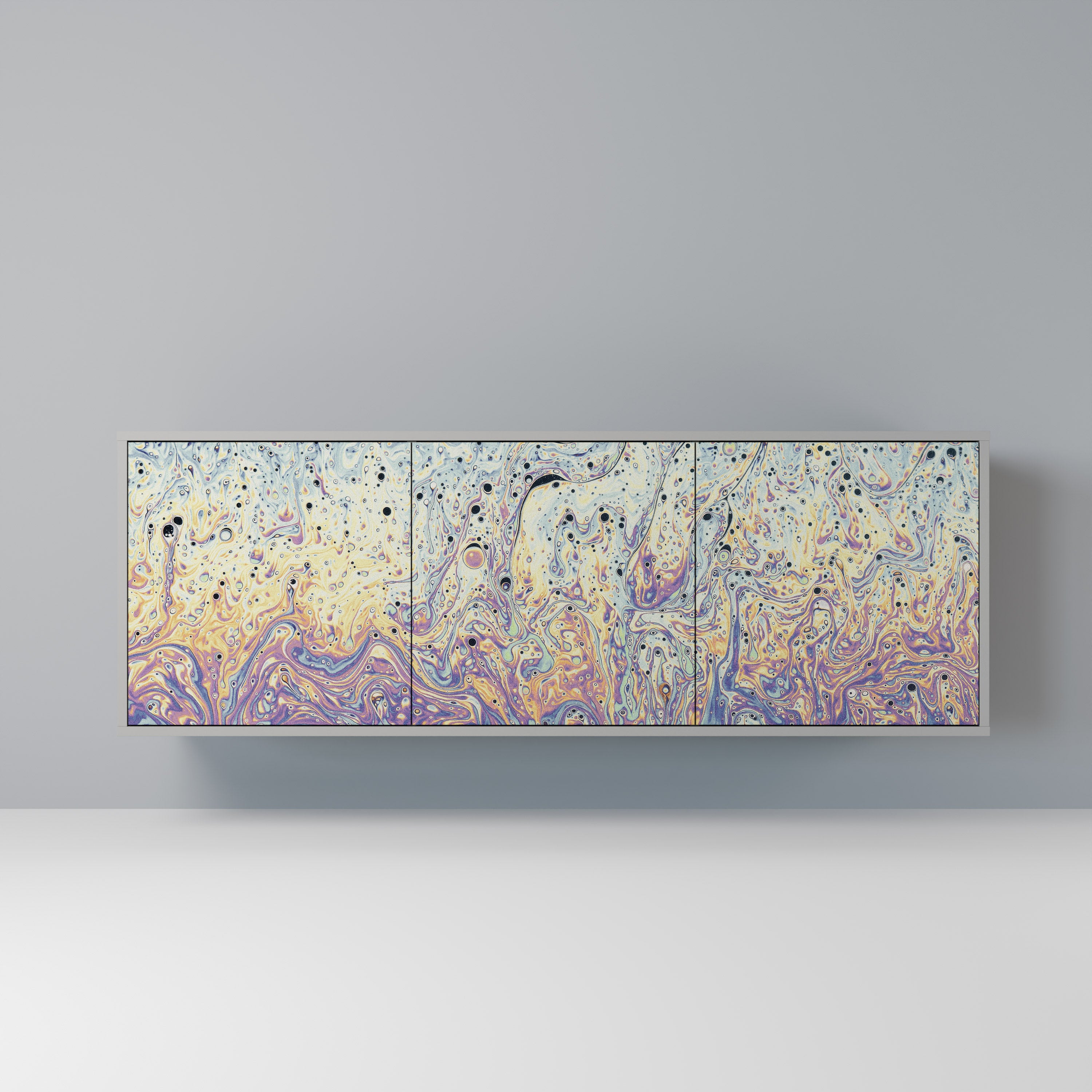 MOSAIC OF COLORS Komoda 3-drzwiowa korpus Szary