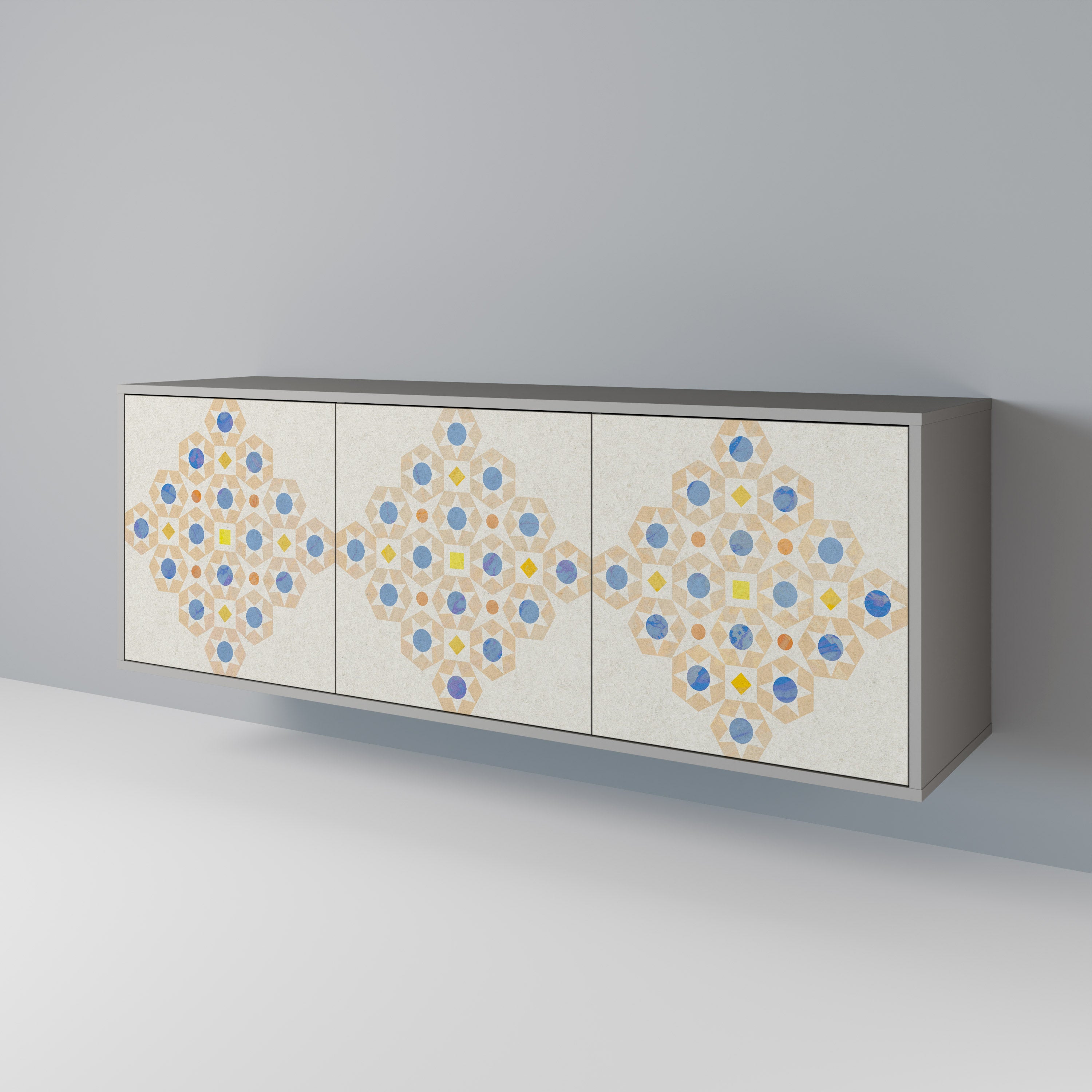 PATTERNED PRISM Komoda 3-drzwiowa korpus Szary