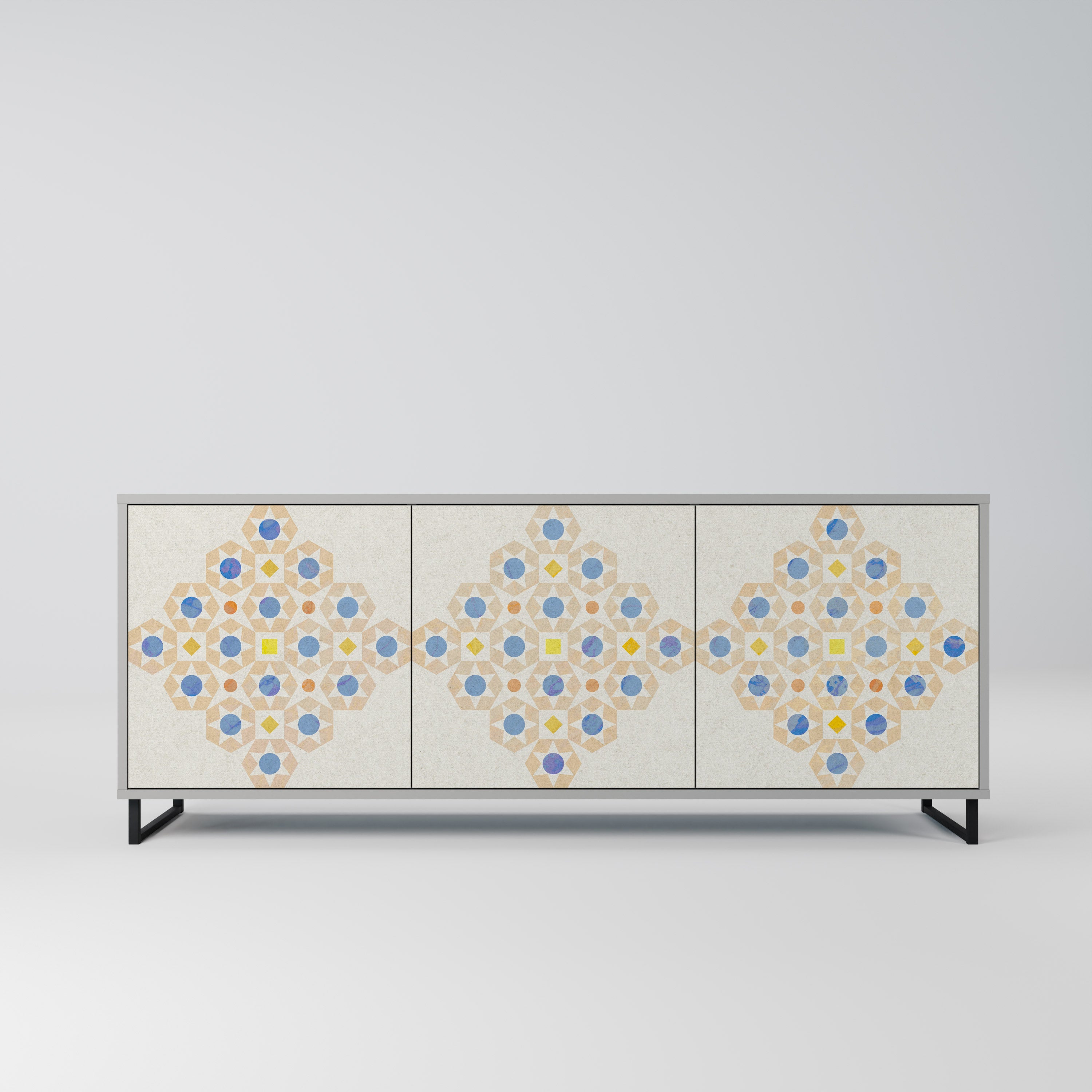 PATTERNED PRISM Komoda 3-drzwiowa korpus Szary