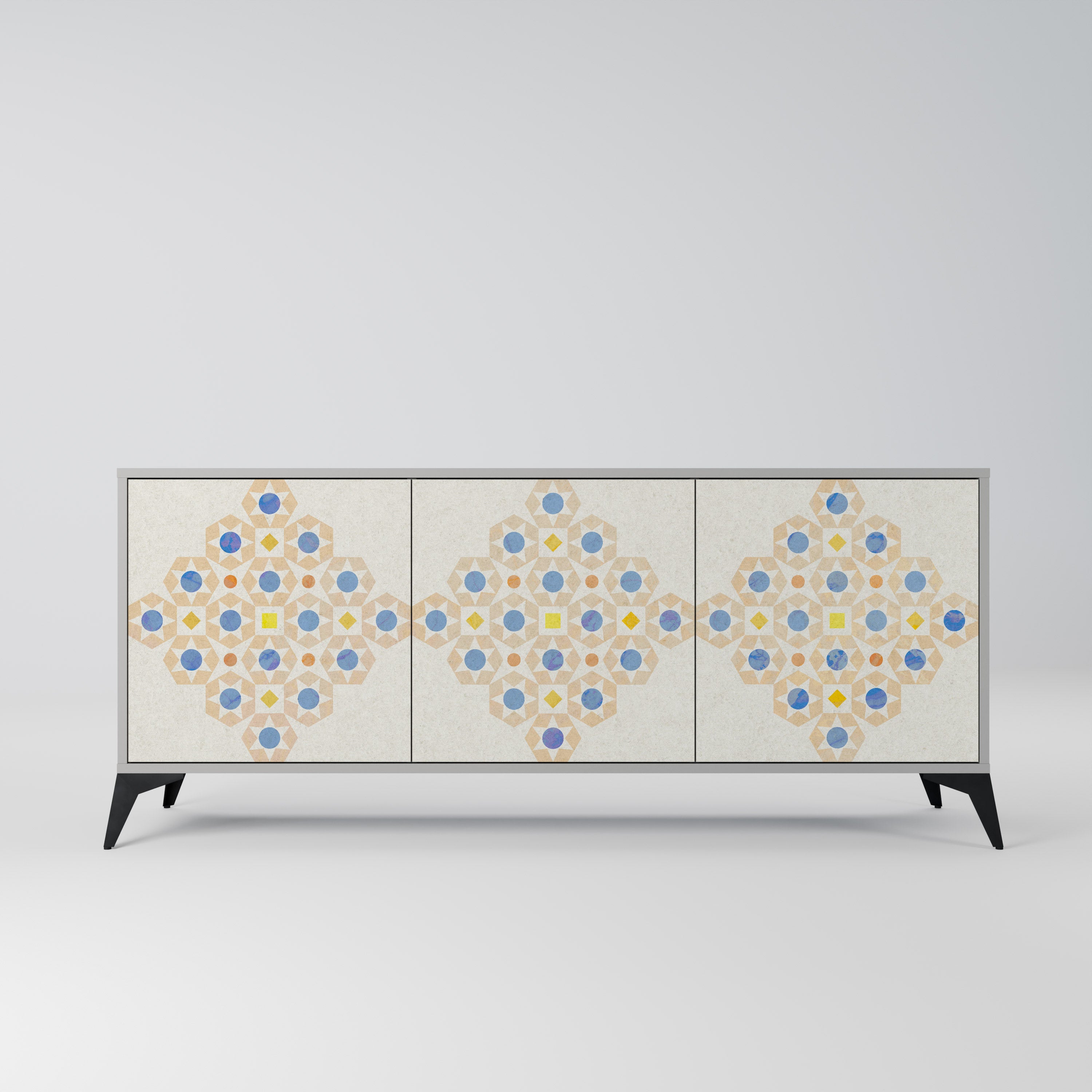 PATTERNED PRISM Komoda 3-drzwiowa korpus Szary