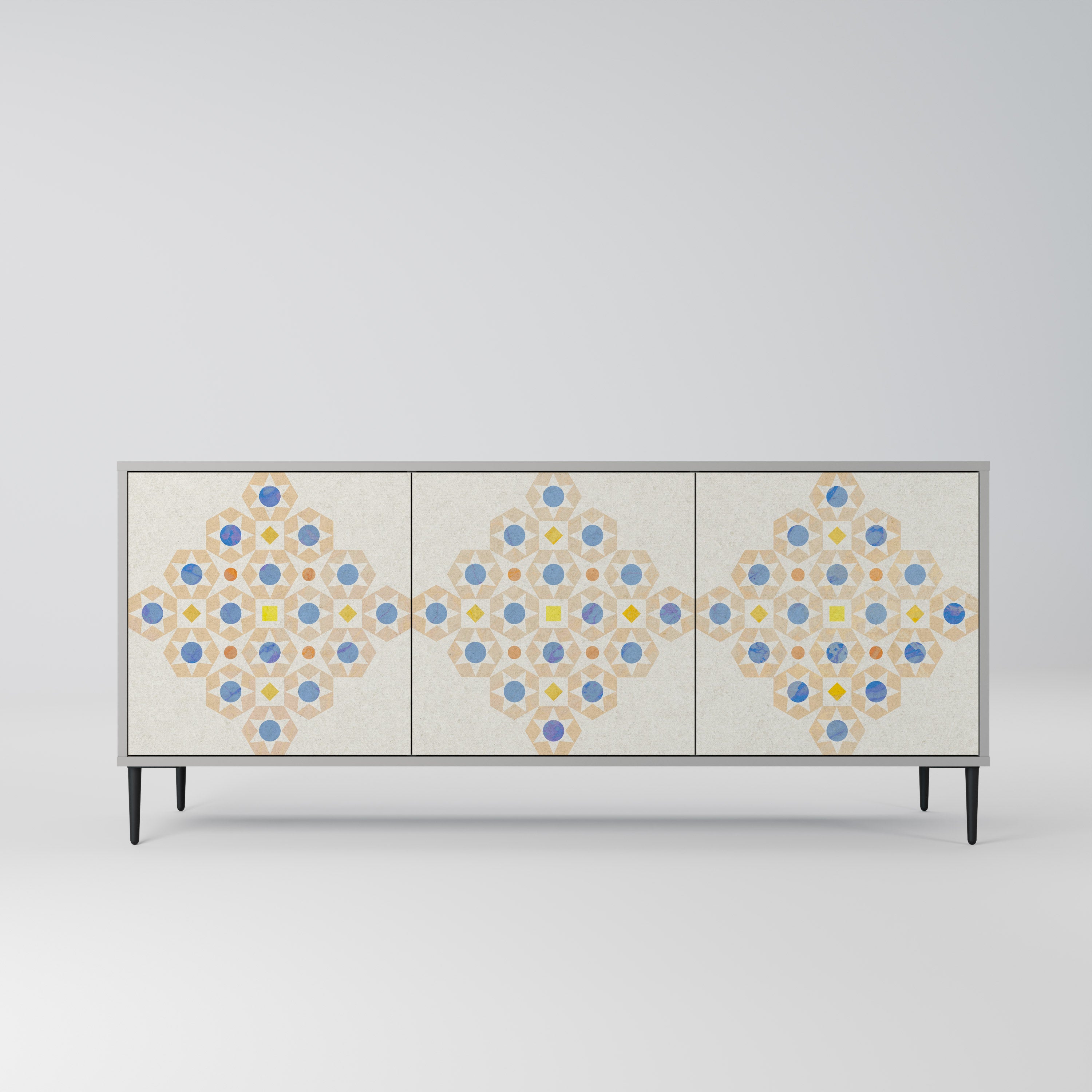 PATTERNED PRISM Komoda 3-drzwiowa korpus Szary