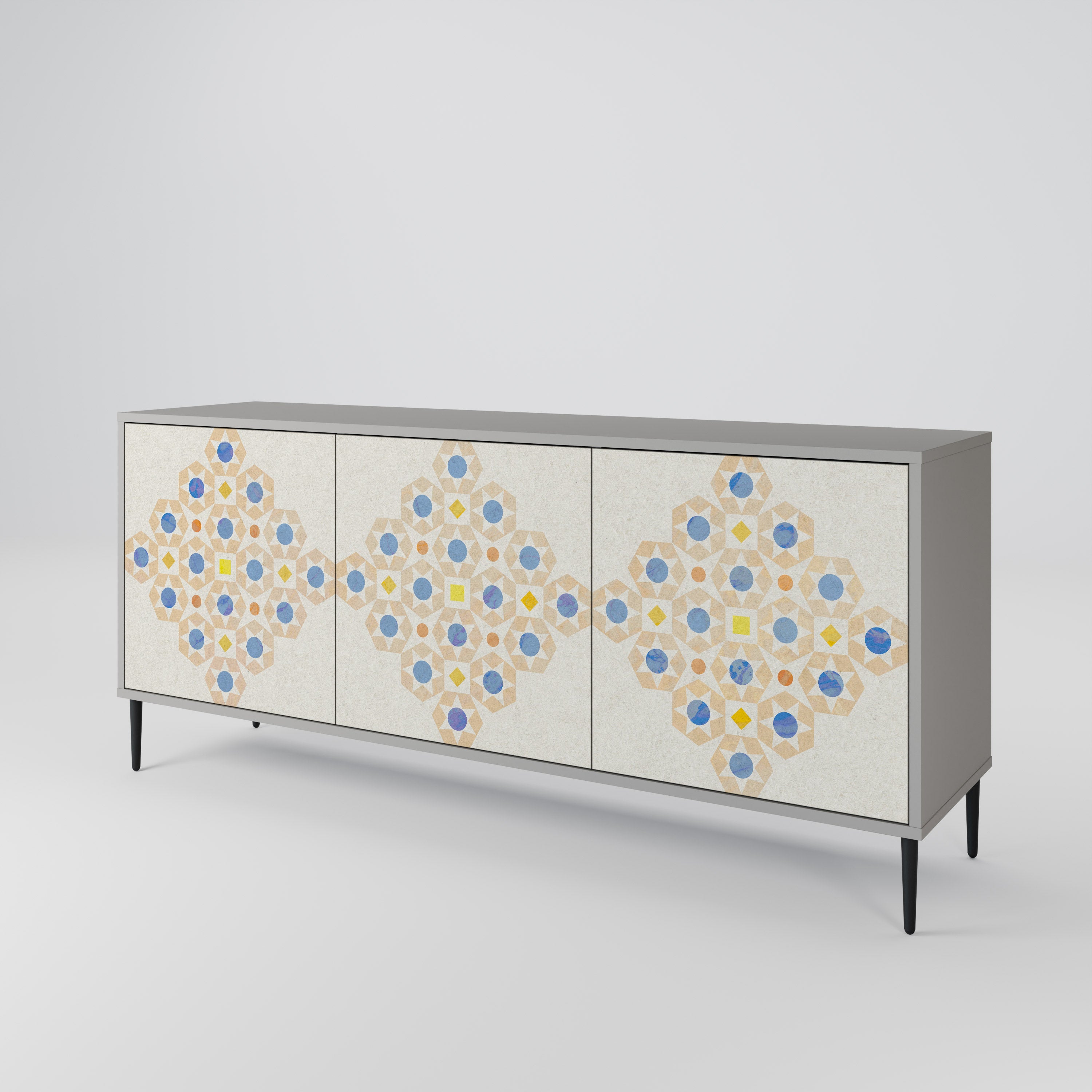 PATTERNED PRISM Komoda 3-drzwiowa korpus Szary