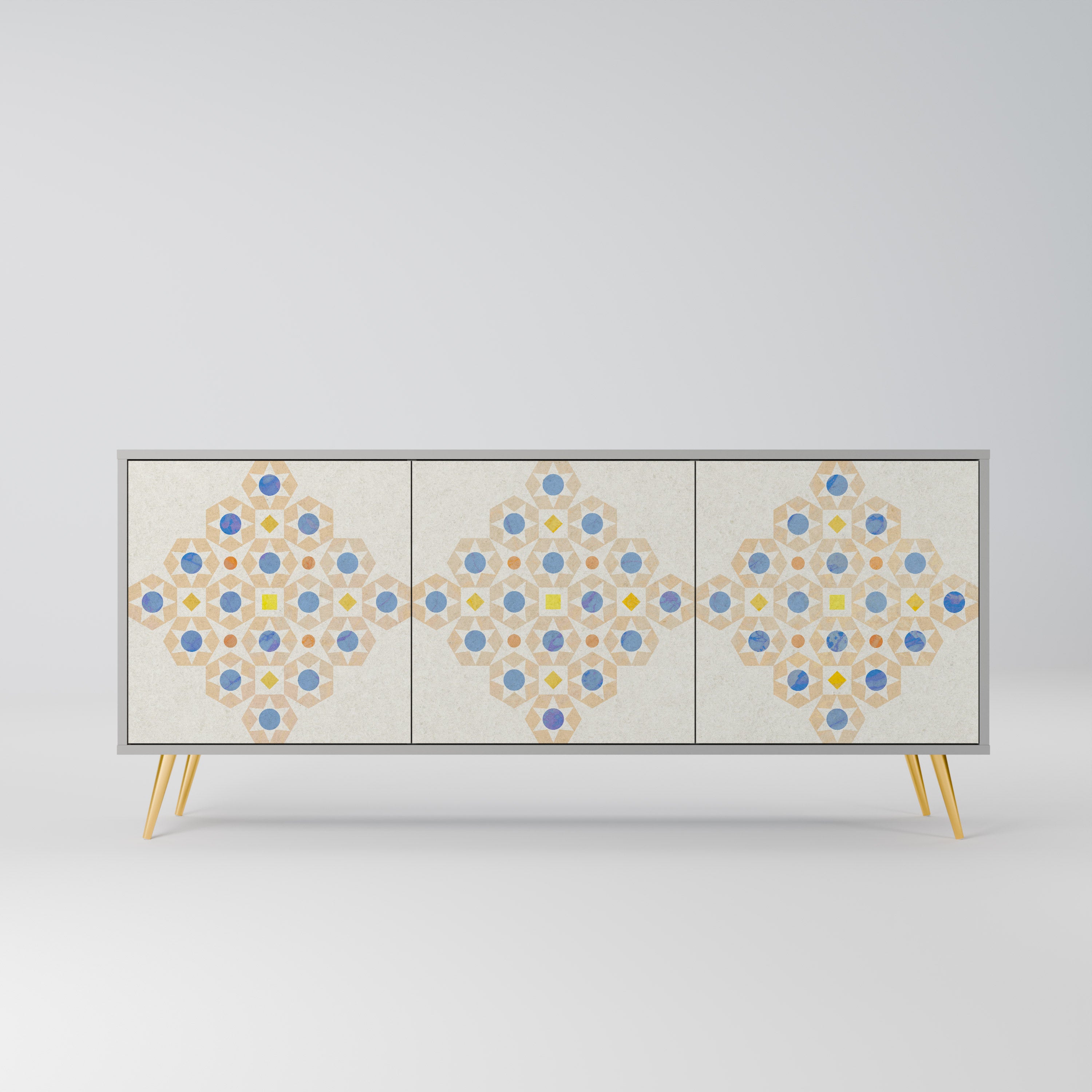 PATTERNED PRISM Komoda 3-drzwiowa korpus Szary
