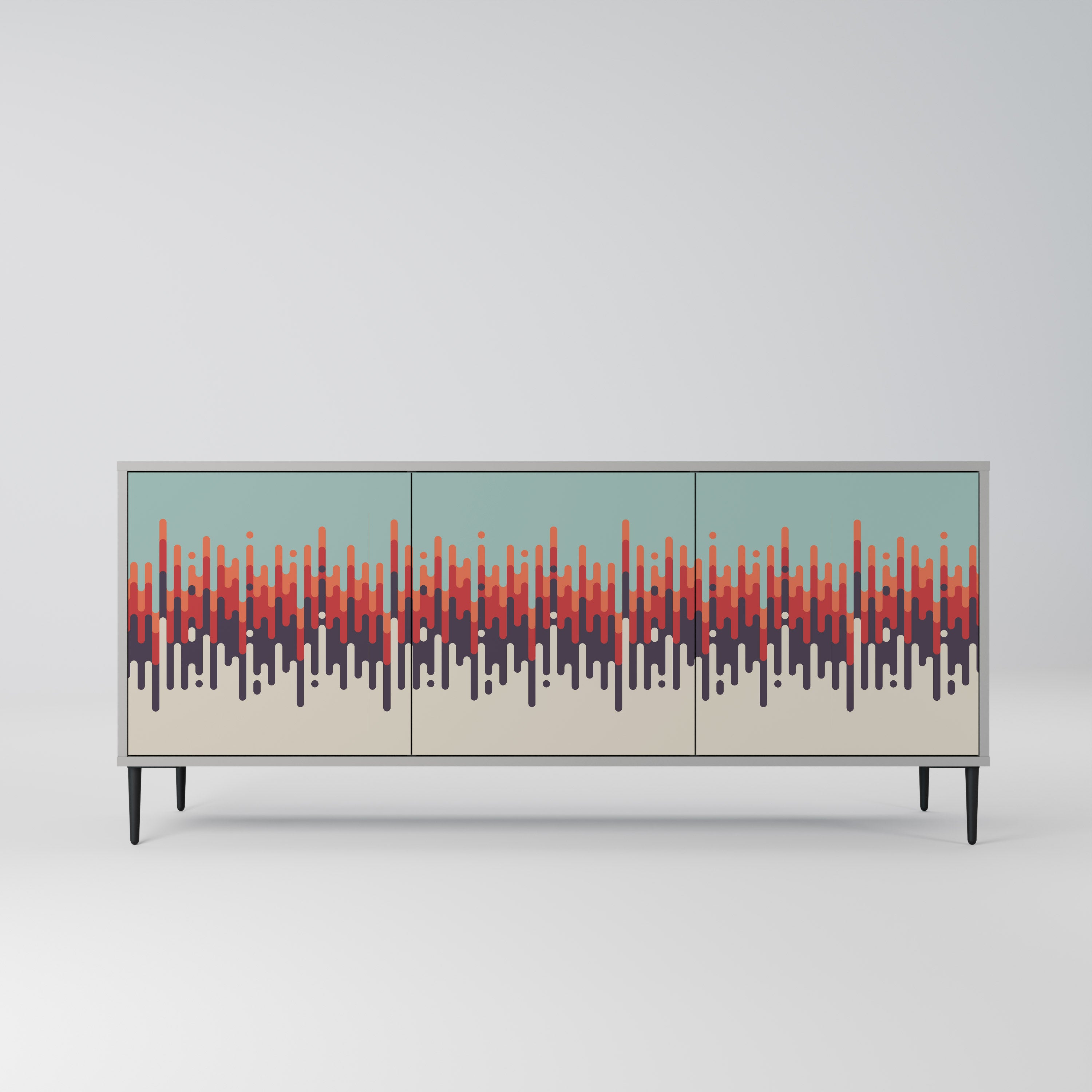 CHROMA CONTOURS Komoda 3-drzwiowa korpus Szary