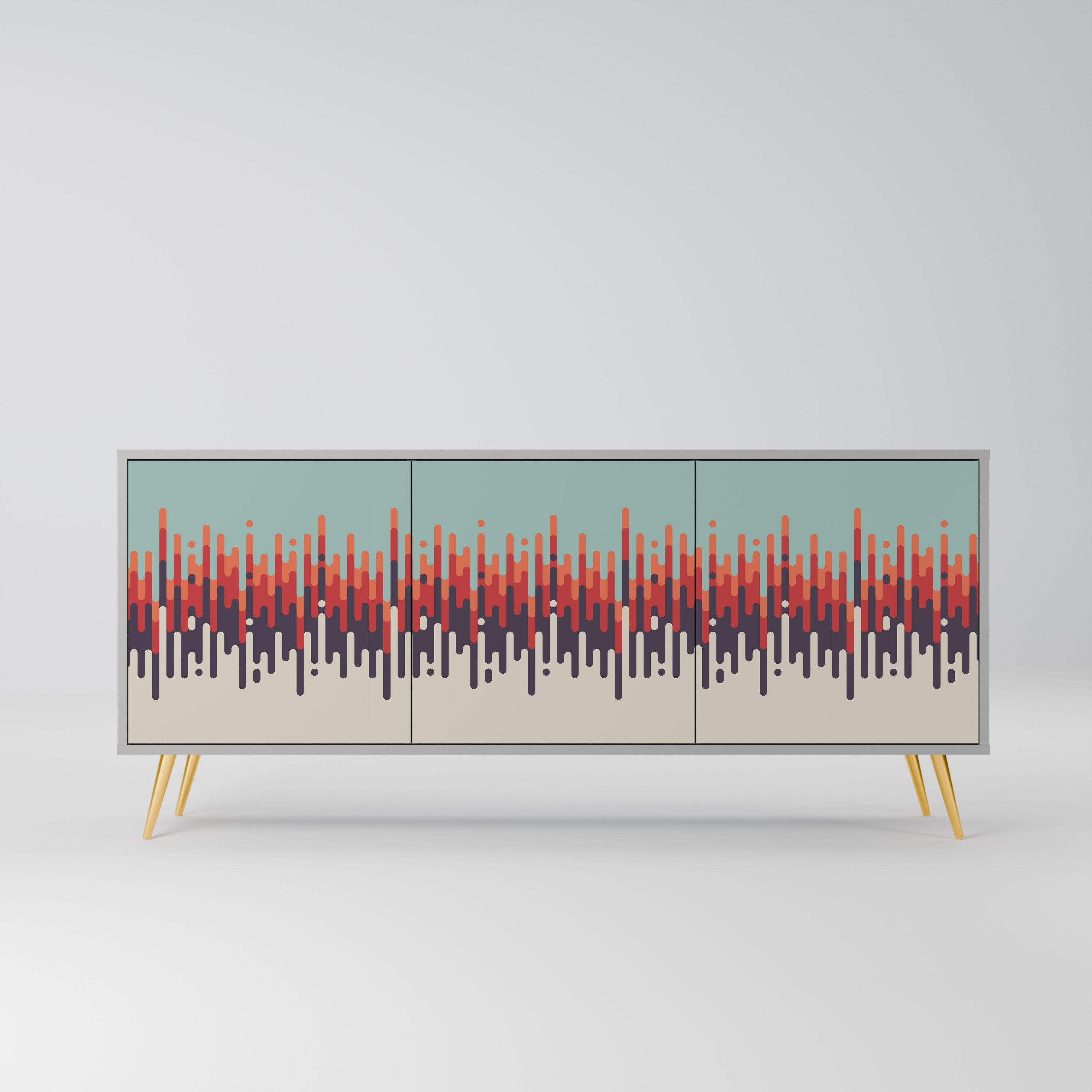 CHROMA CONTOURS Komoda 3-drzwiowa korpus Szary