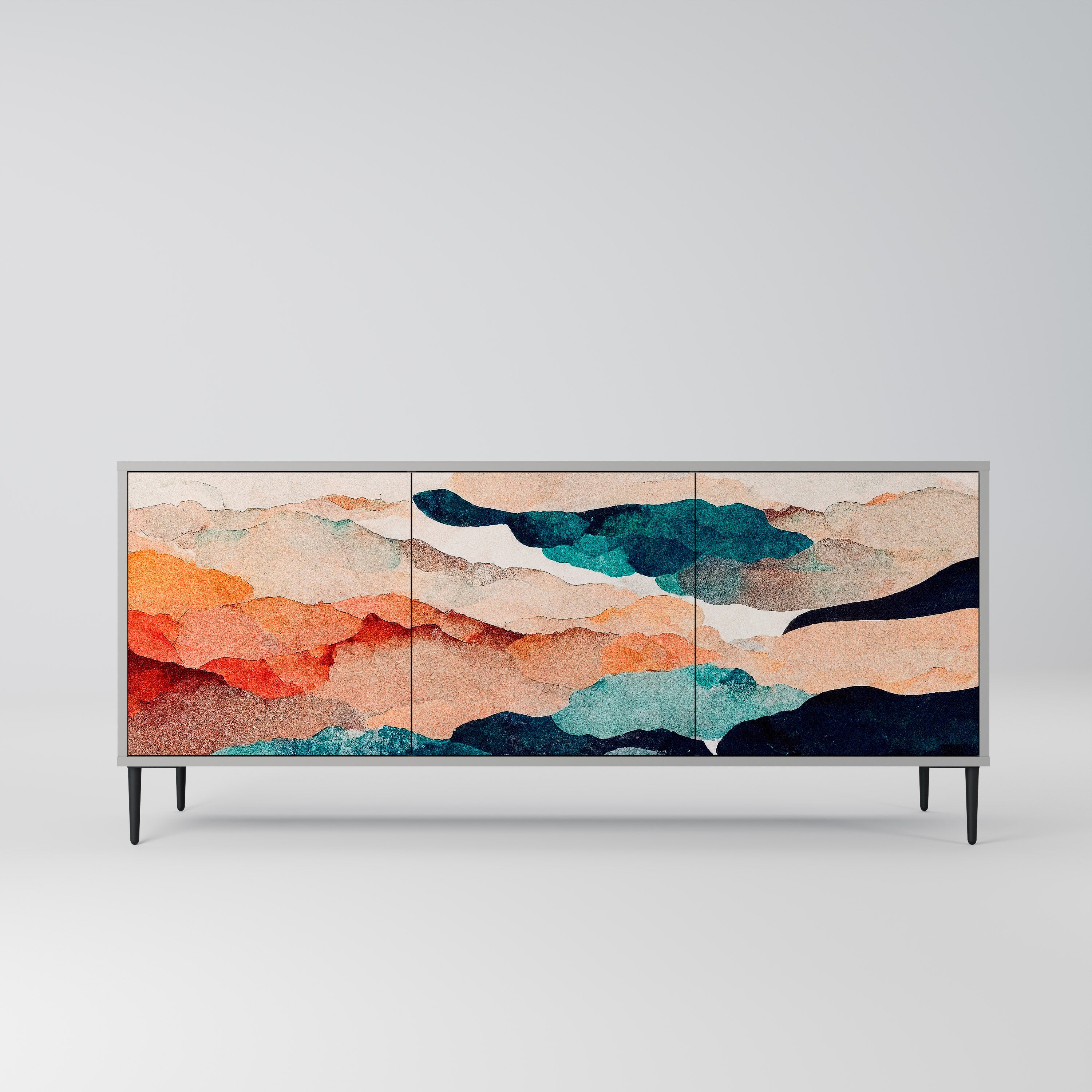 ABSTRACT LANDSCAPE Komoda 3-drzwiowa korpus Szary