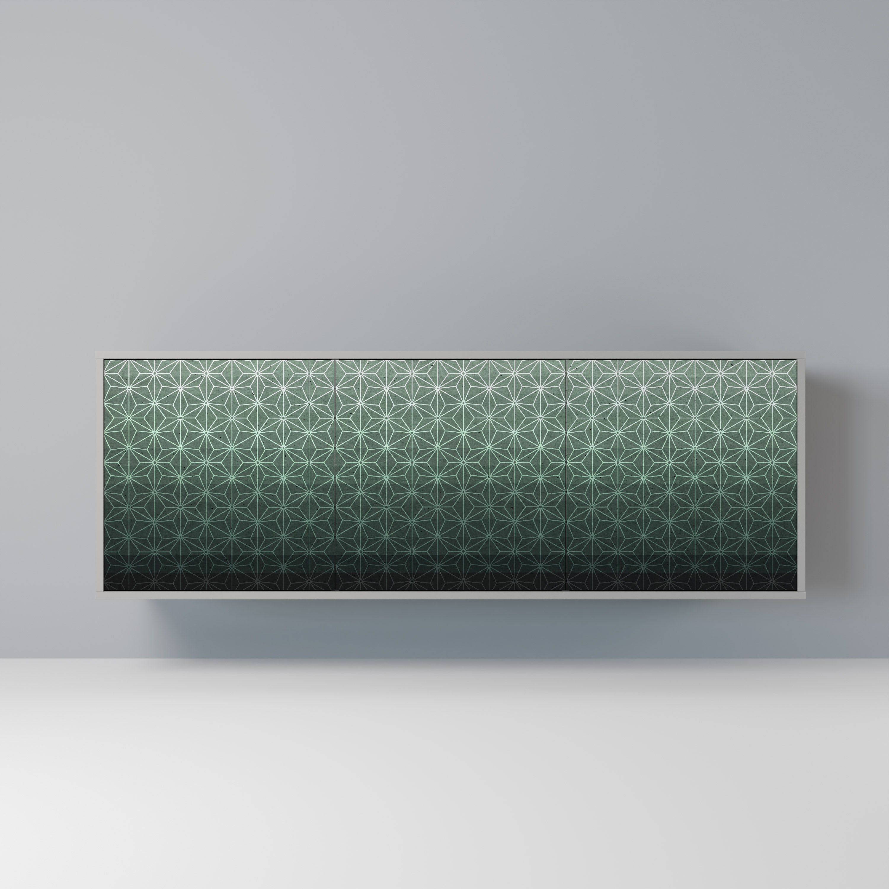 ORNAMENTAL GLIMMER Komoda 3-drzwiowa korpus Szary