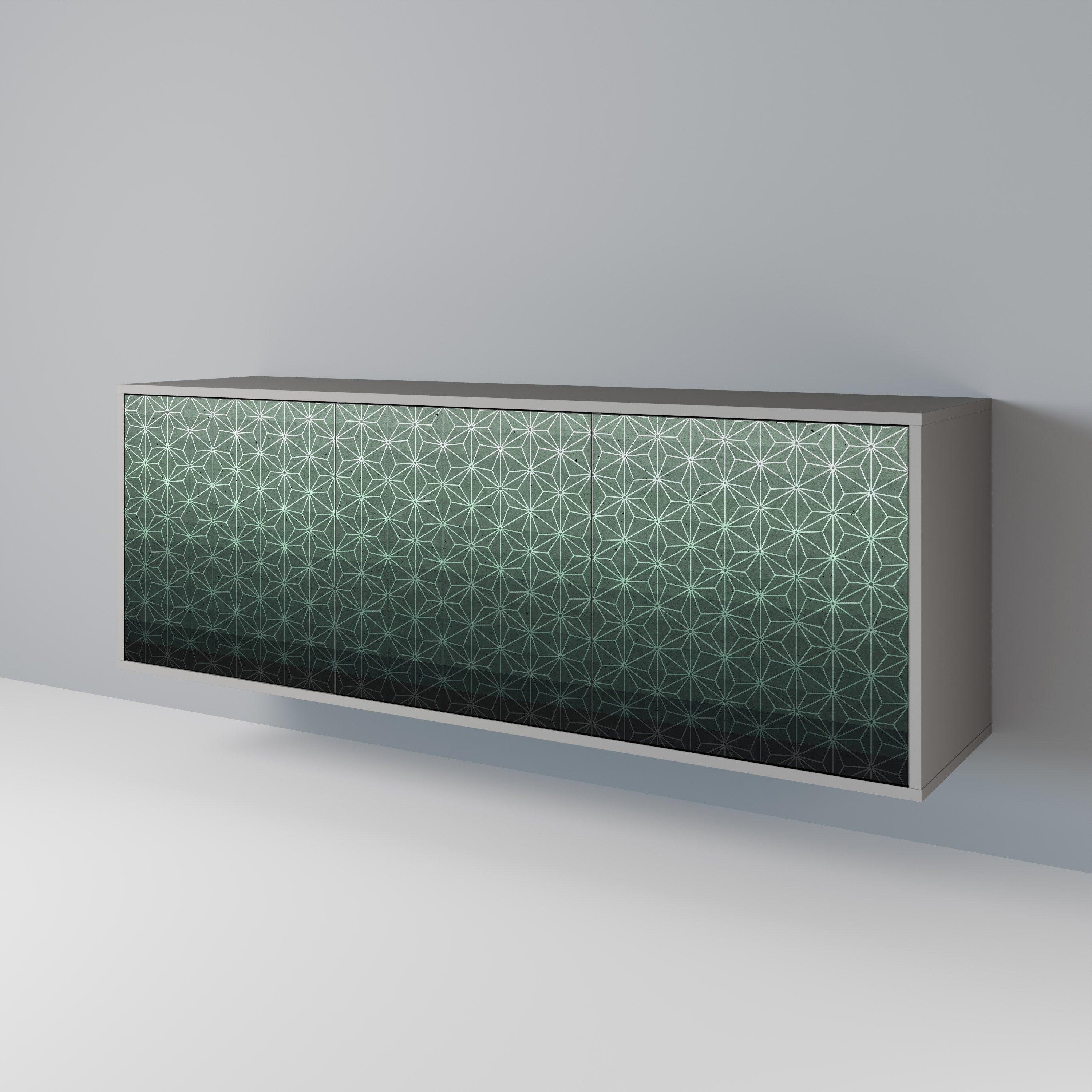 ORNAMENTAL GLIMMER Komoda 3-drzwiowa korpus Szary