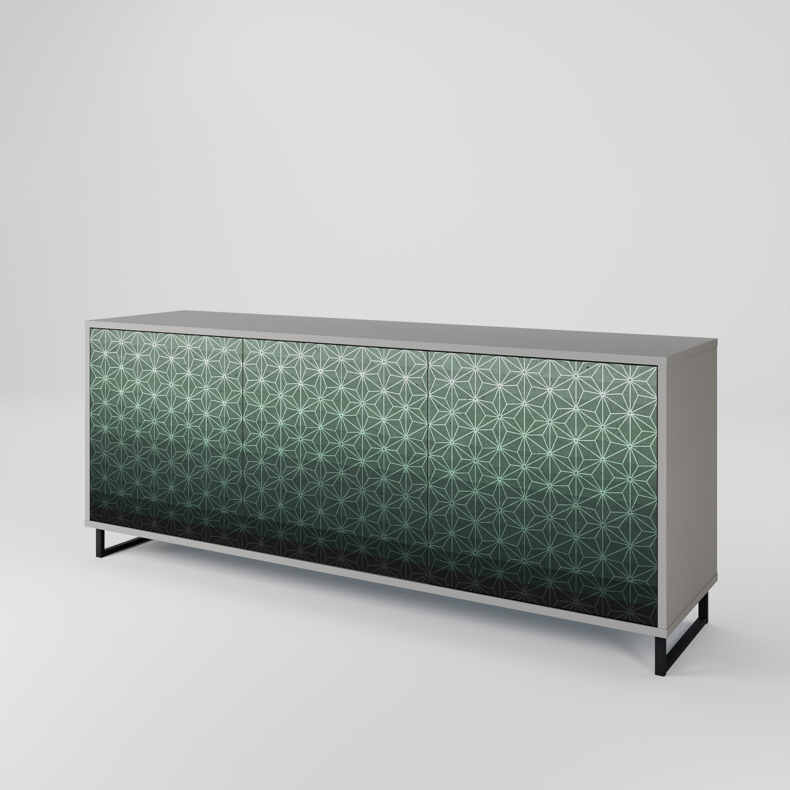 ORNAMENTAL GLIMMER Komoda 3-drzwiowa korpus Szary