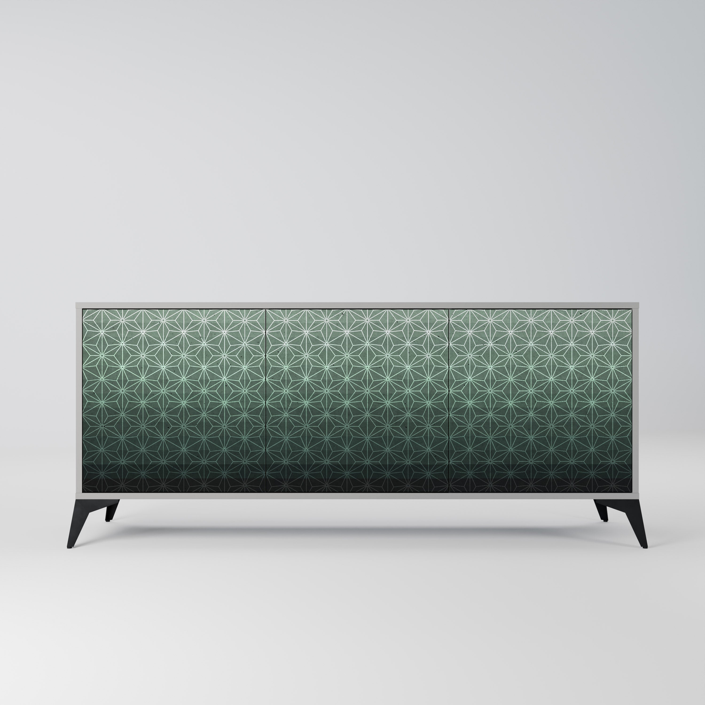 ORNAMENTAL GLIMMER Komoda 3-drzwiowa korpus Szary