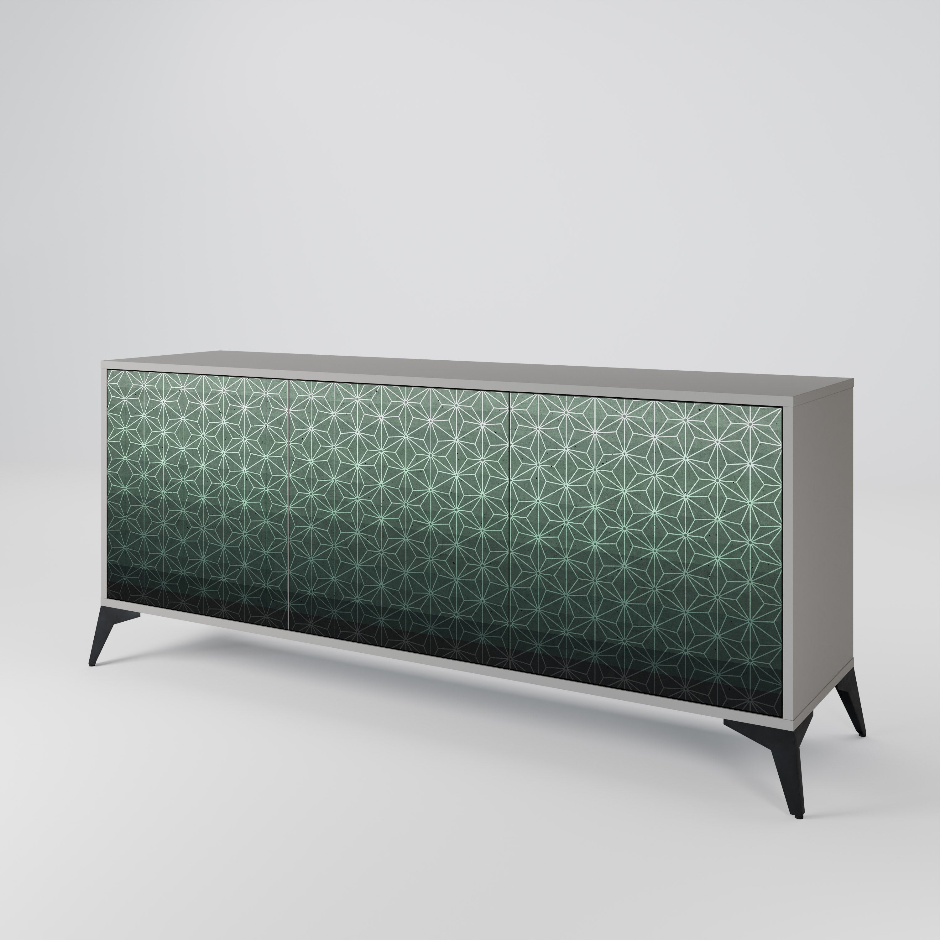 ORNAMENTAL GLIMMER Komoda 3-drzwiowa korpus Szary