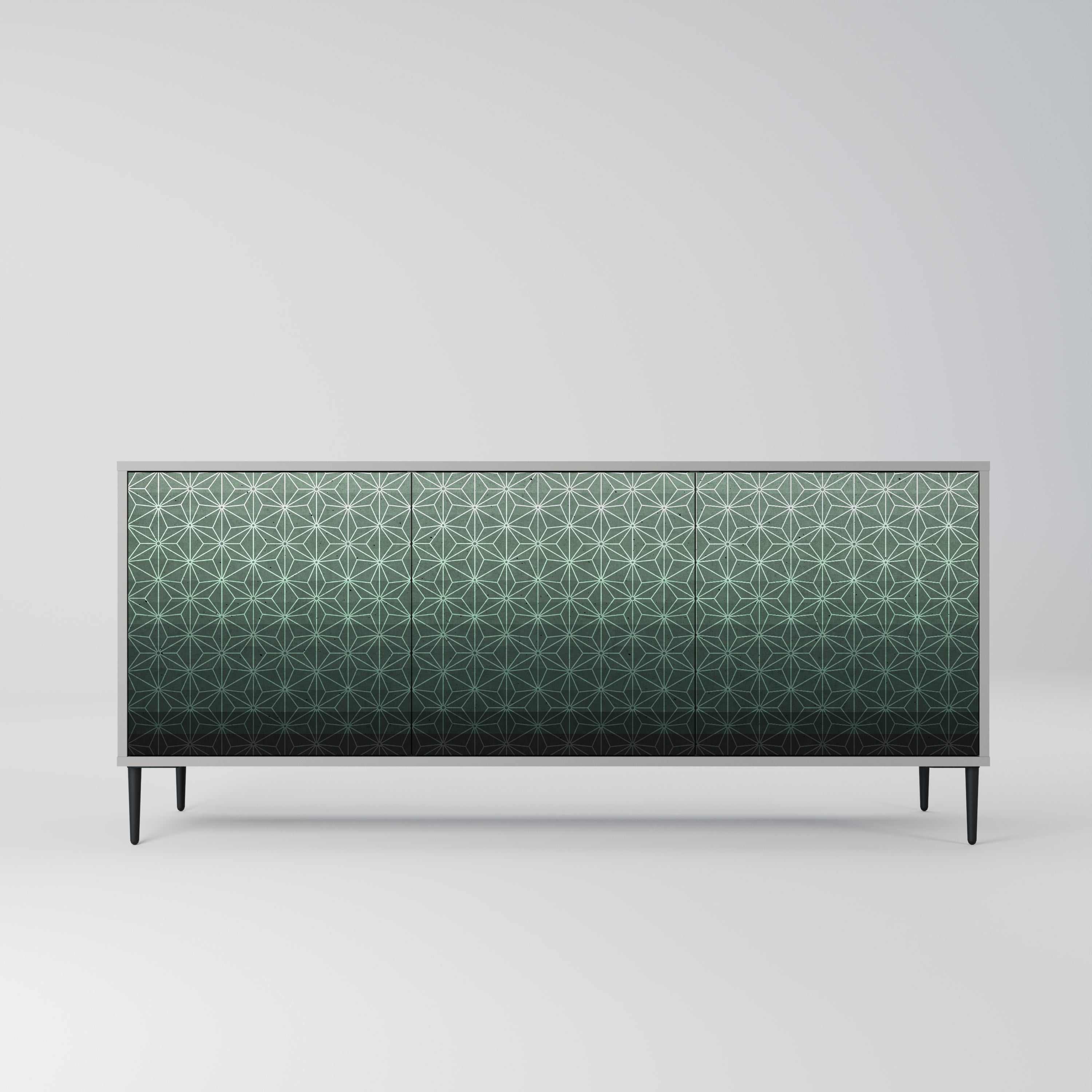 ORNAMENTAL GLIMMER Komoda 3-drzwiowa korpus Szary