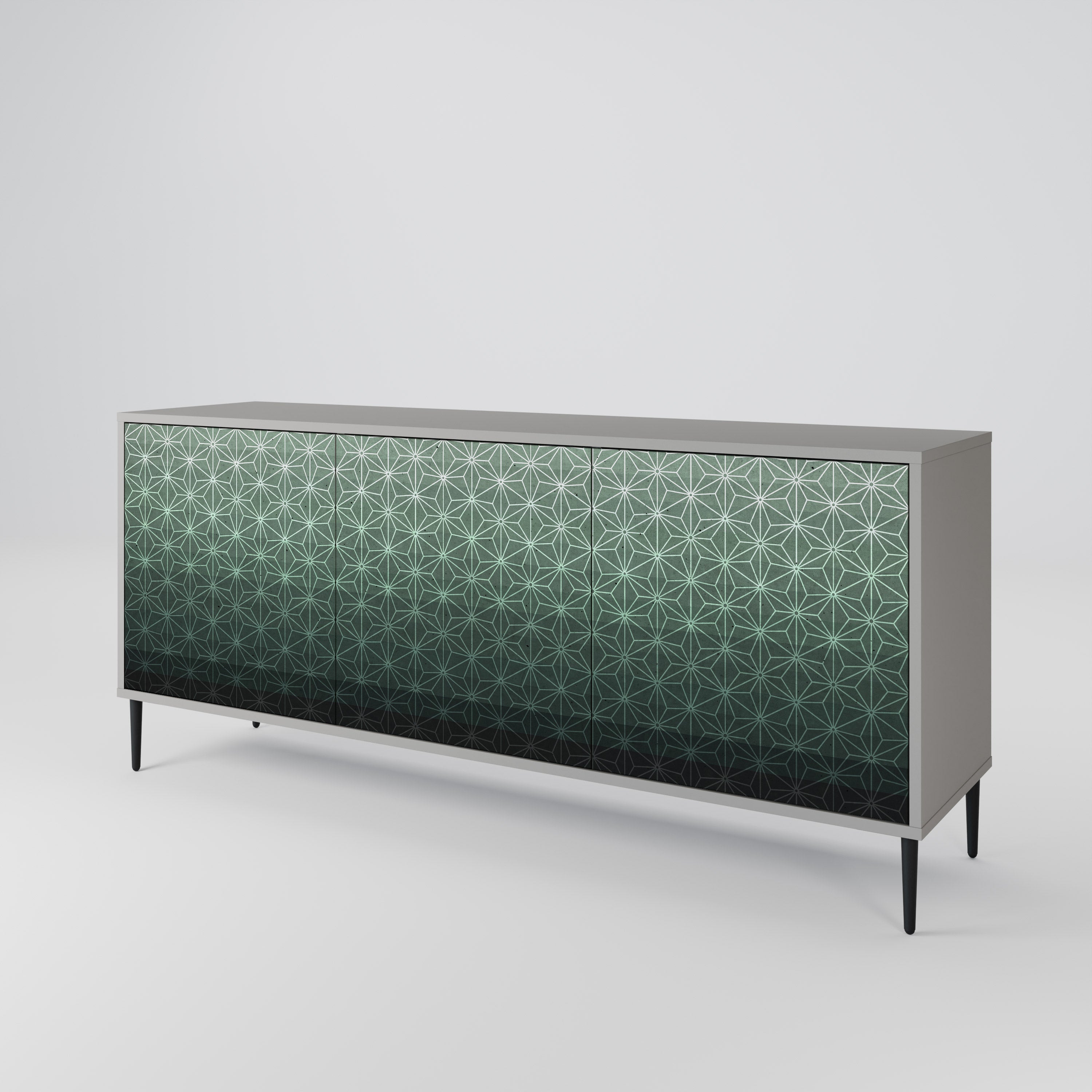 ORNAMENTAL GLIMMER Komoda 3-drzwiowa korpus Szary