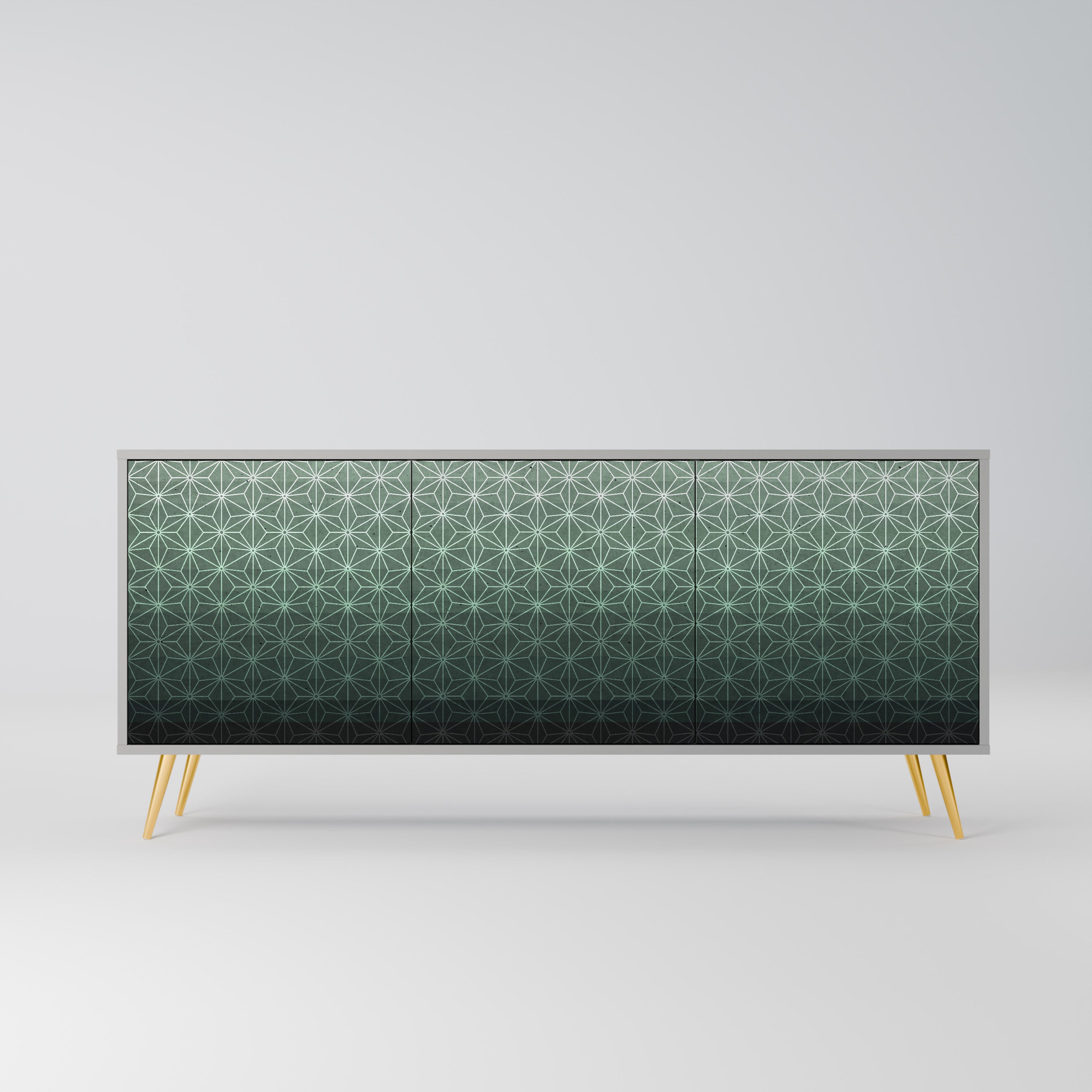 ORNAMENTAL GLIMMER Komoda 3-drzwiowa korpus Szary