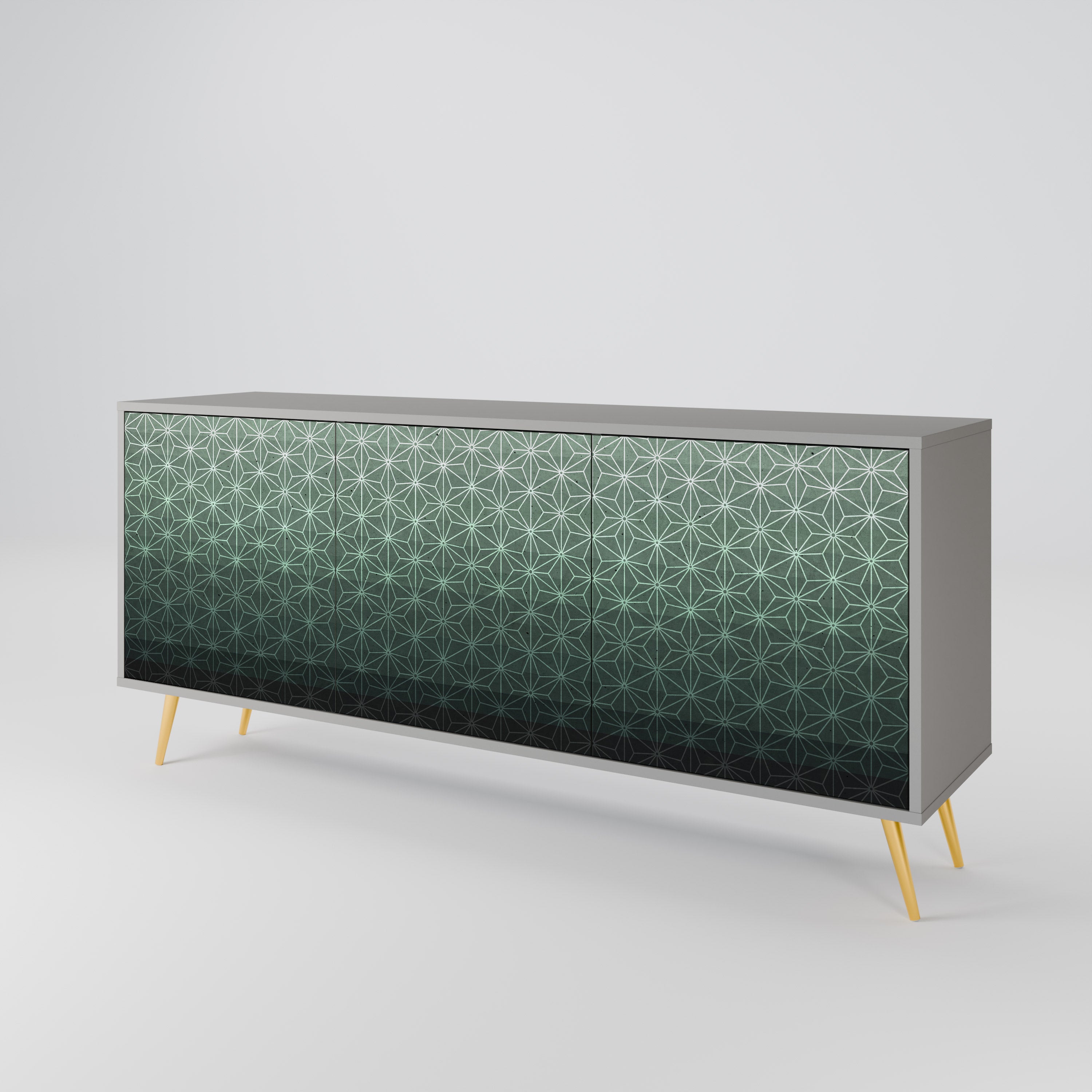 ORNAMENTAL GLIMMER Komoda 3-drzwiowa korpus Szary