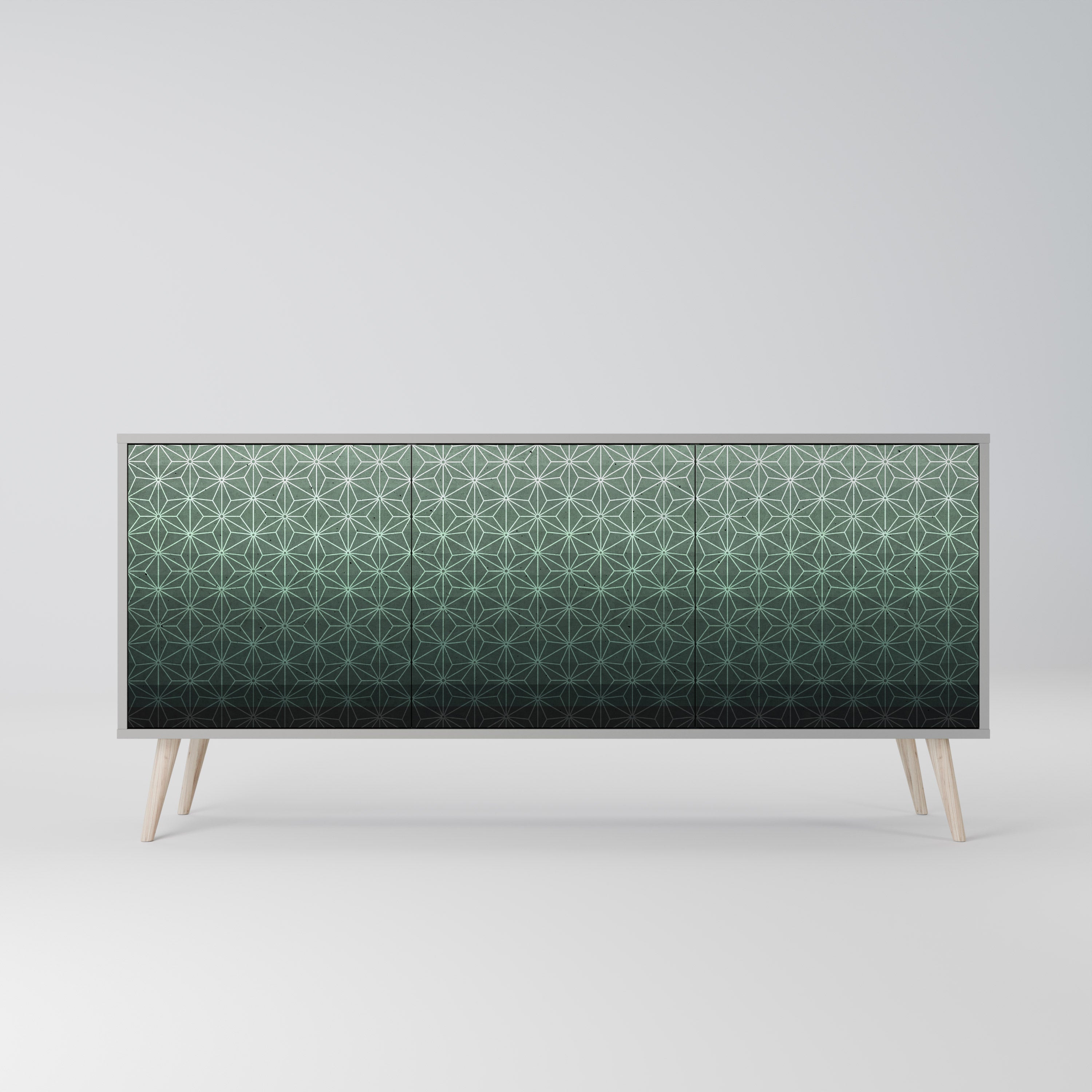 ORNAMENTAL GLIMMER Komoda 3-drzwiowa korpus Szary