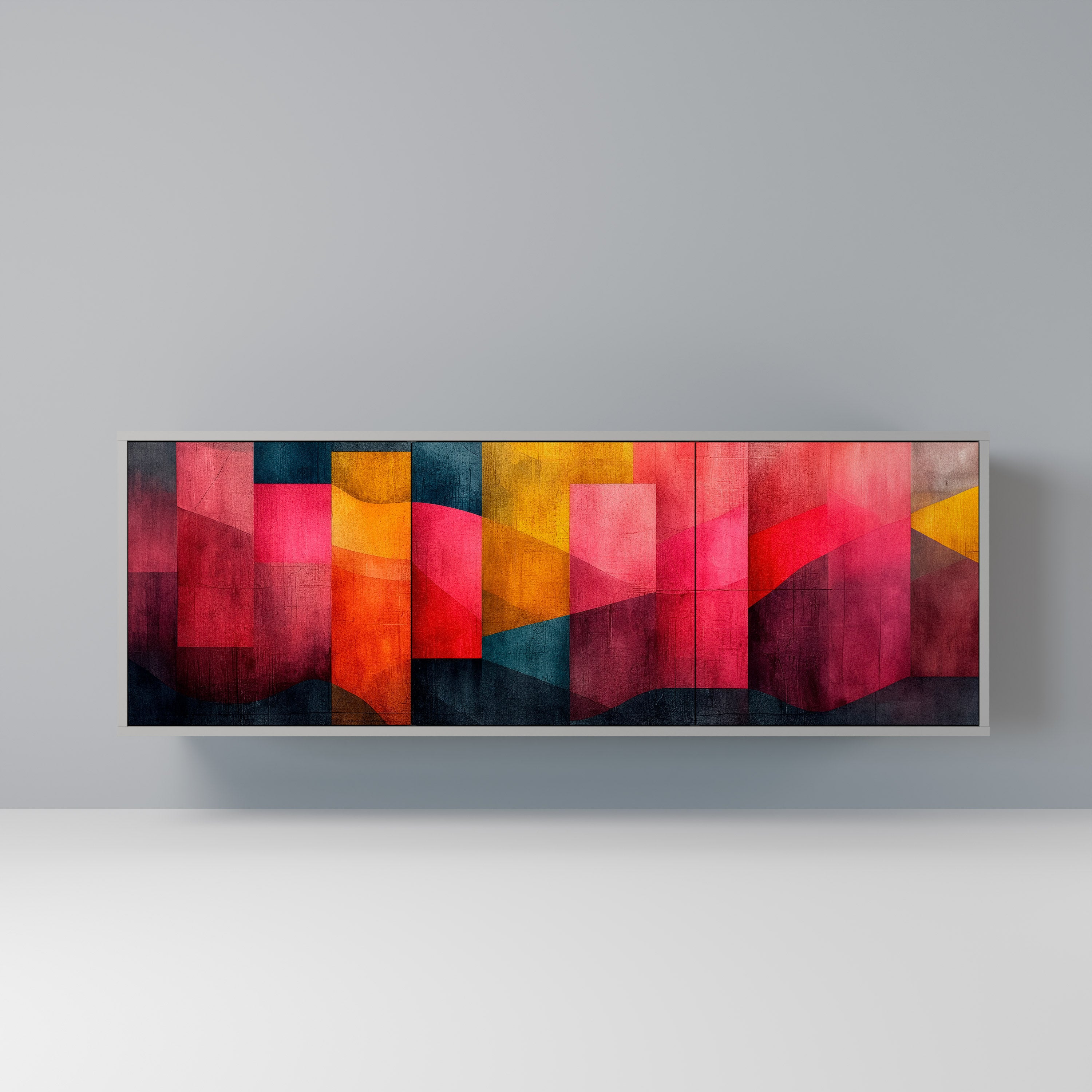 COLORFUL SOUNDS Komoda 3-drzwiowa korpus Szary