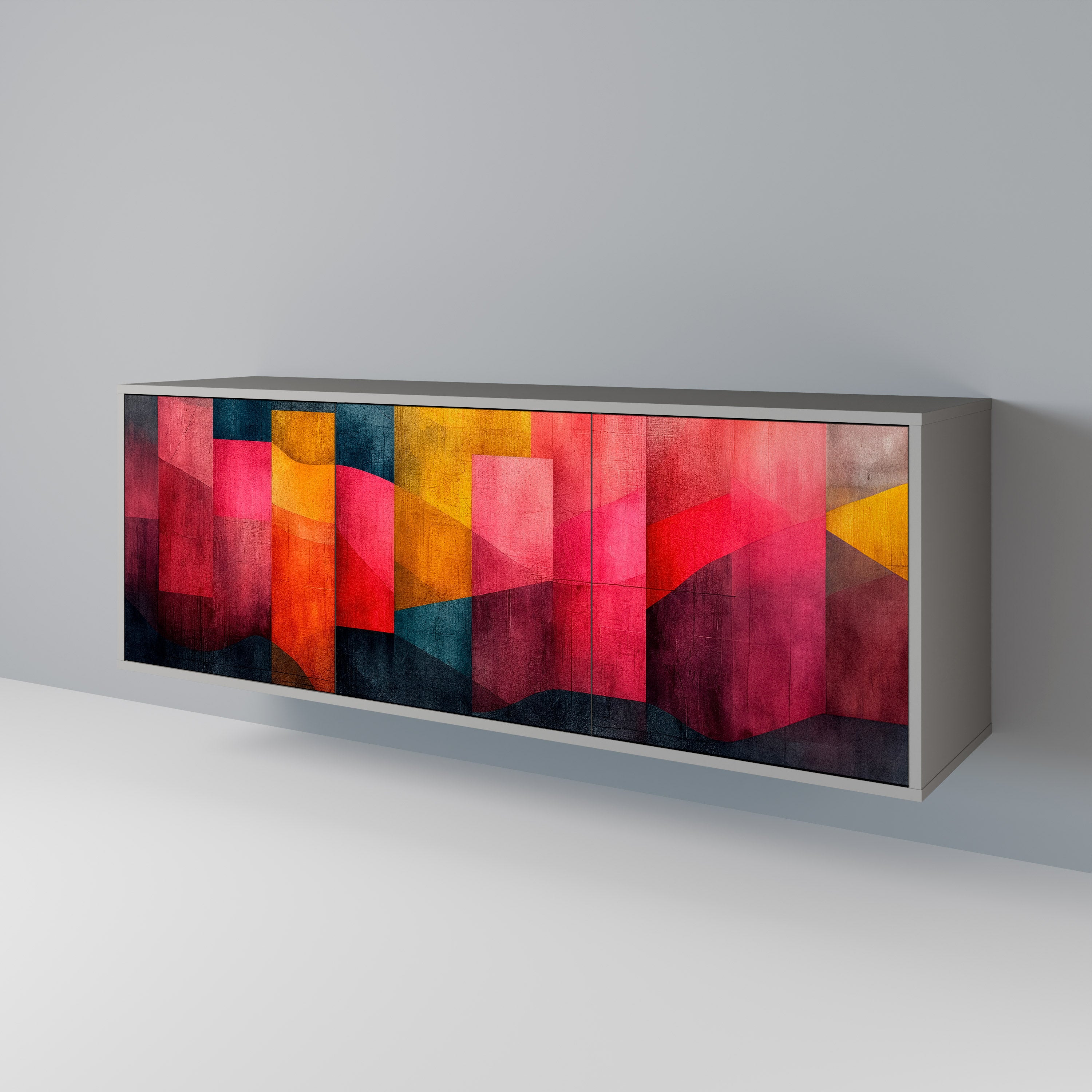 COLORFUL SOUNDS Komoda 3-drzwiowa korpus Szary