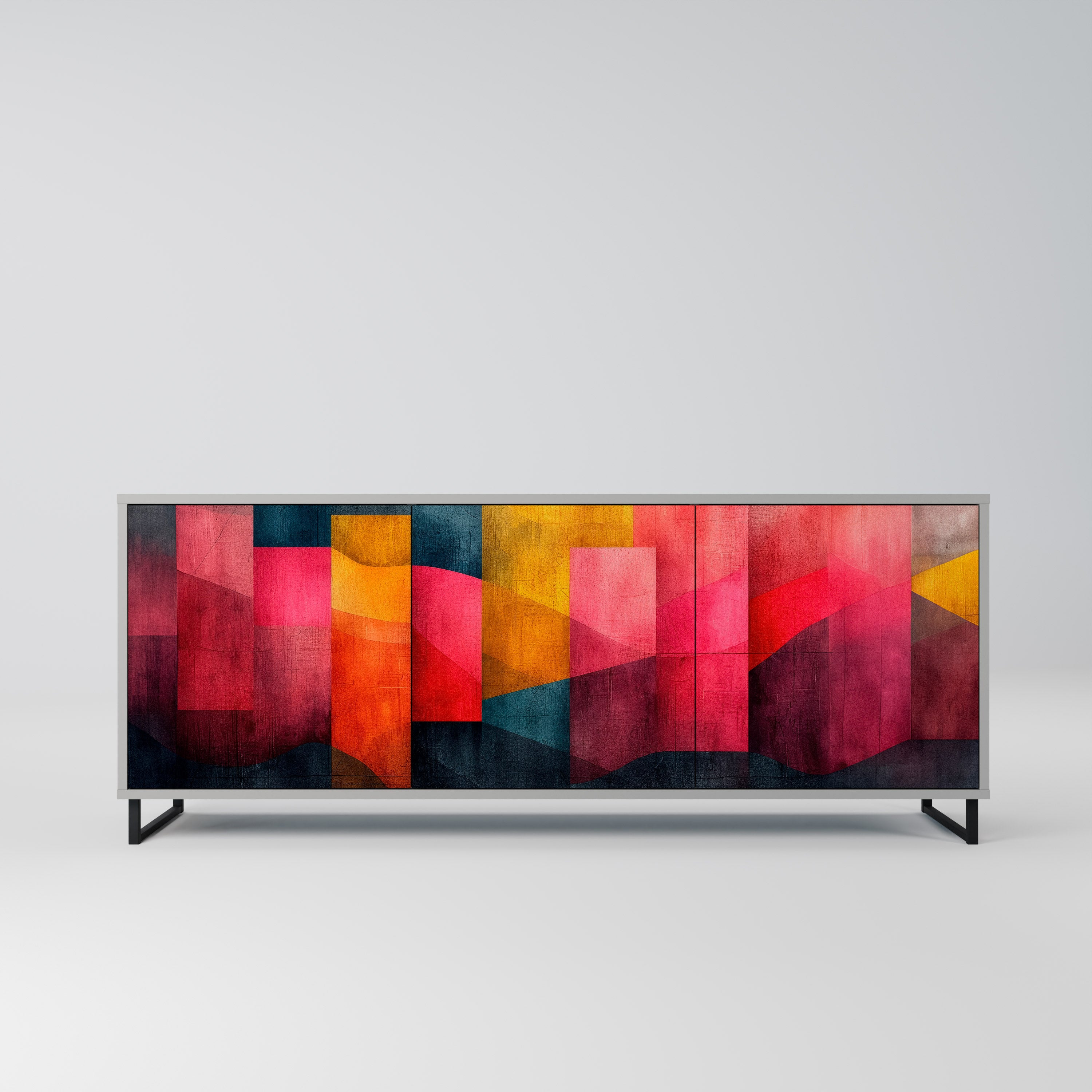COLORFUL SOUNDS Komoda 3-drzwiowa korpus Szary