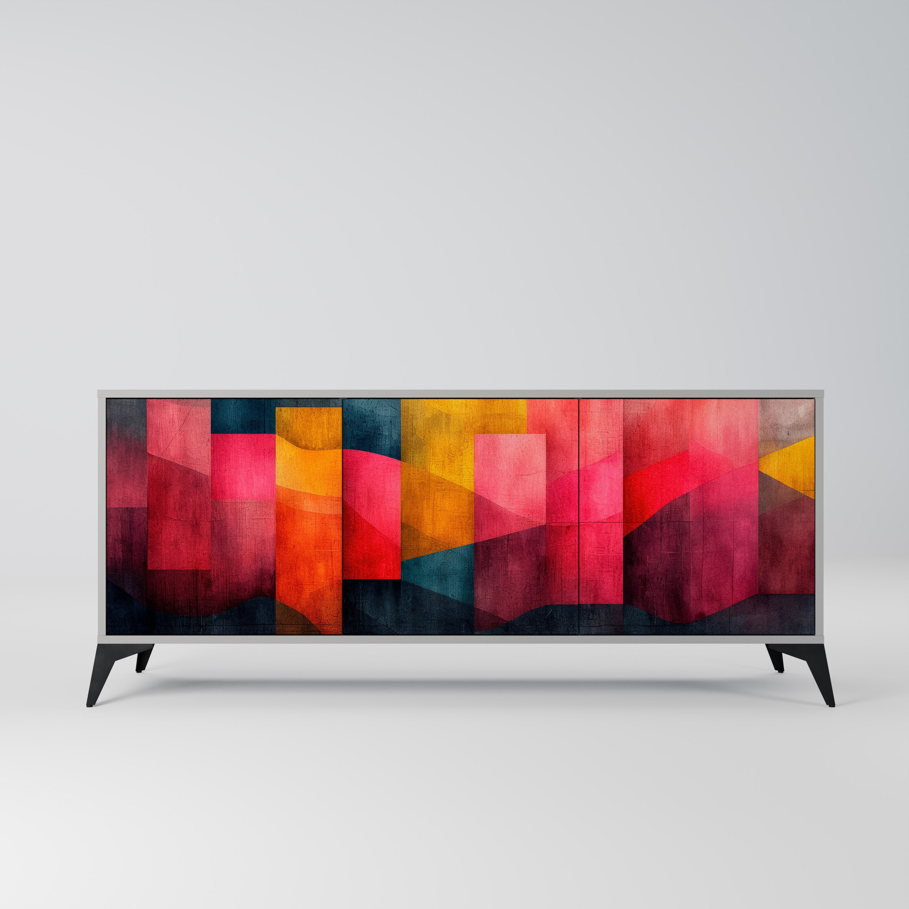 COLORFUL SOUNDS Komoda 3-drzwiowa korpus Szary