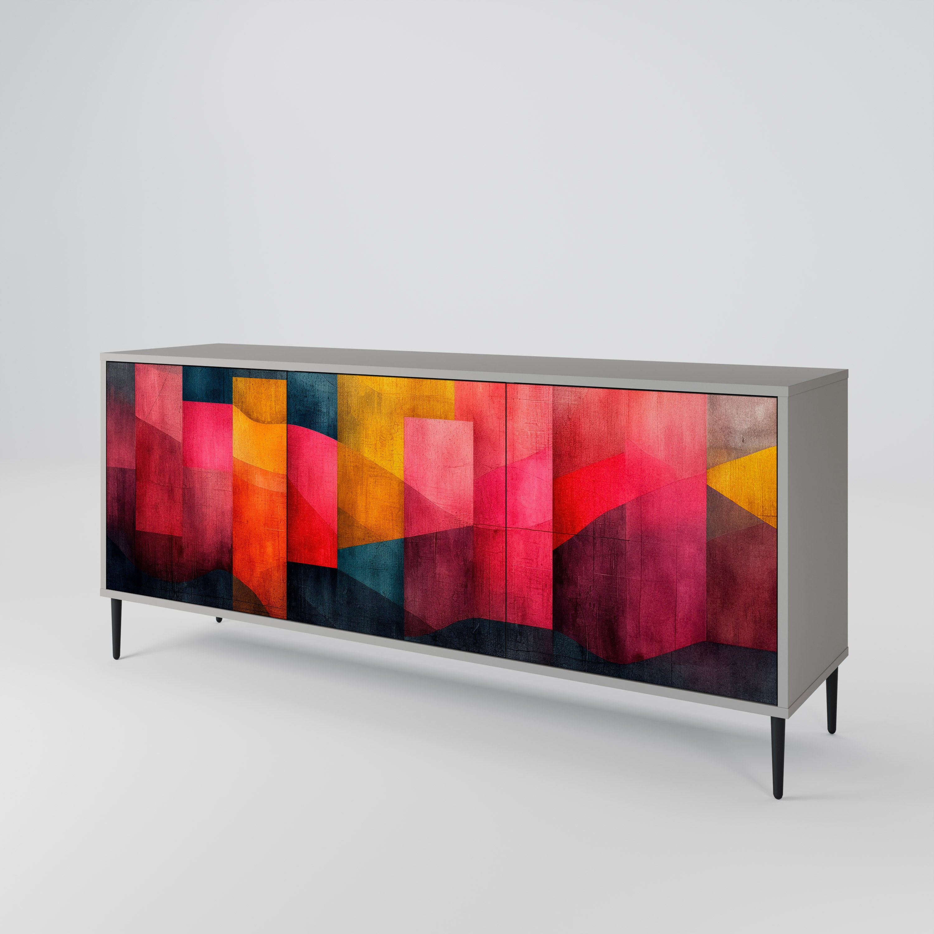 COLORFUL SOUNDS Komoda 3-drzwiowa korpus Szary