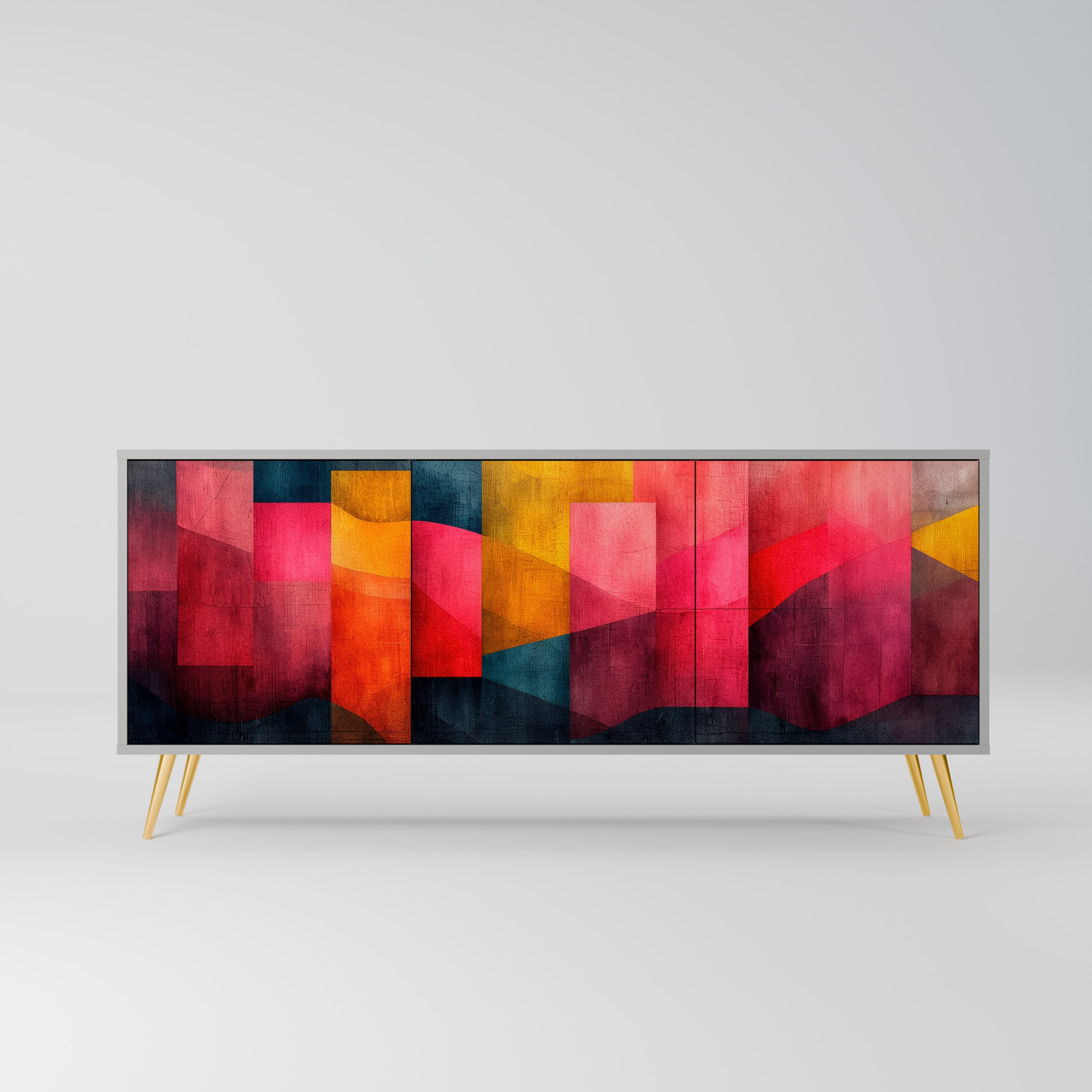 COLORFUL SOUNDS Komoda 3-drzwiowa korpus Szary