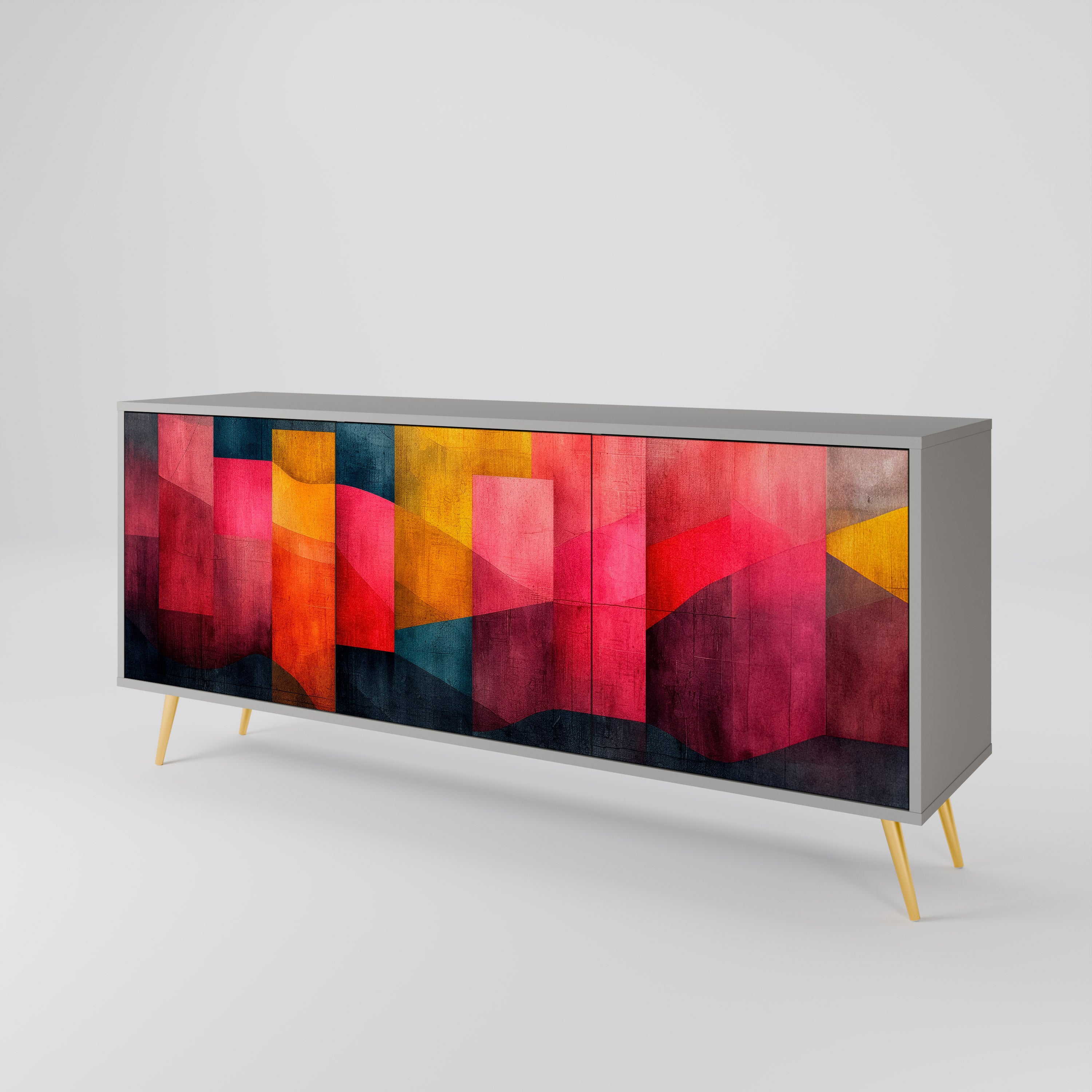 COLORFUL SOUNDS Komoda 3-drzwiowa korpus Szary