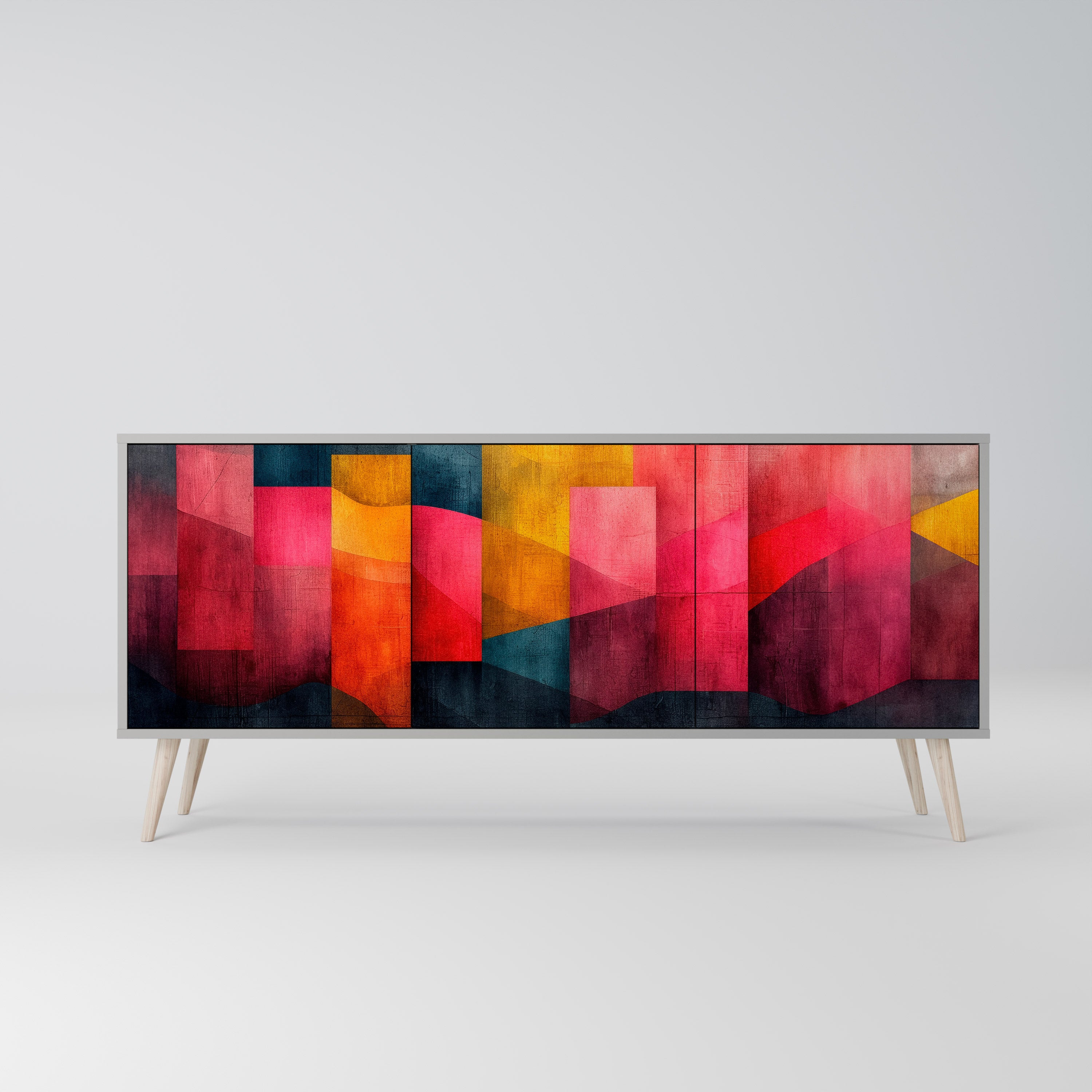 COLORFUL SOUNDS Komoda 3-drzwiowa korpus Szary